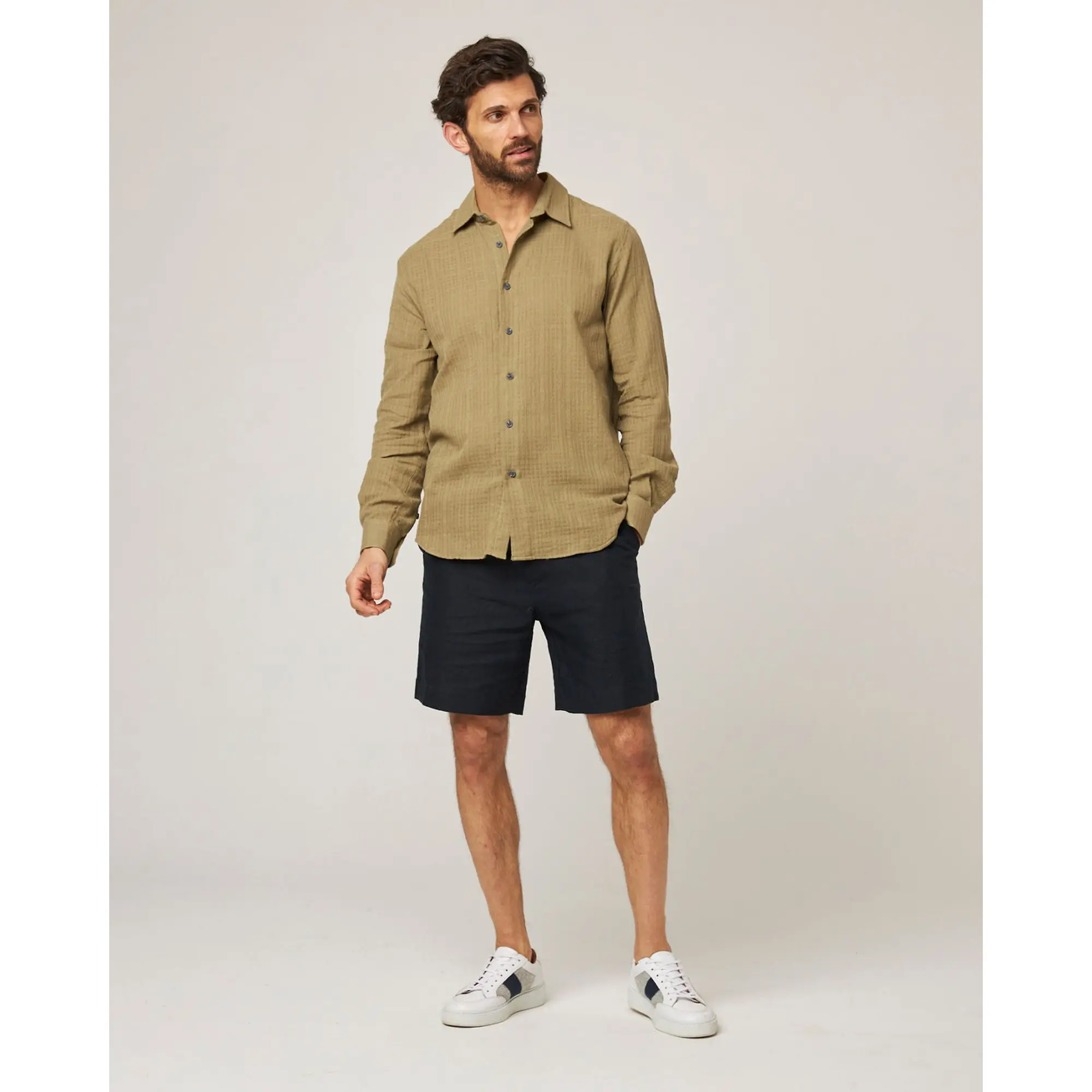 Product image 3 of 8 of Peregrine Men's Made In England Resort Shirt - Moss