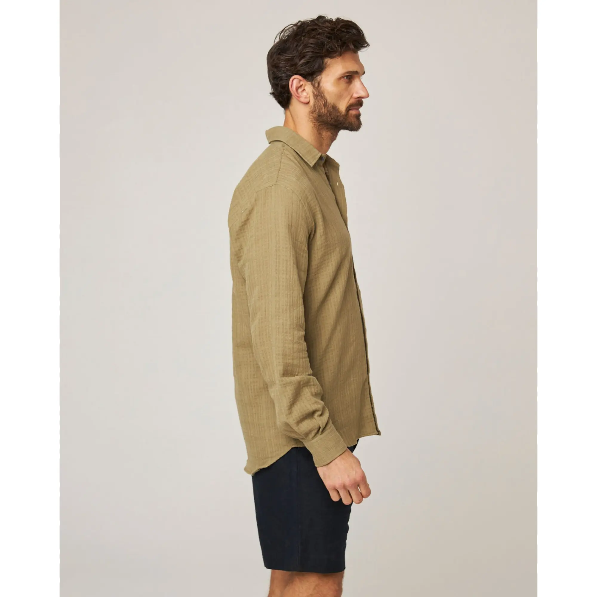 Product image 5 of 8 of Peregrine Men's Made In England Resort Shirt - Moss