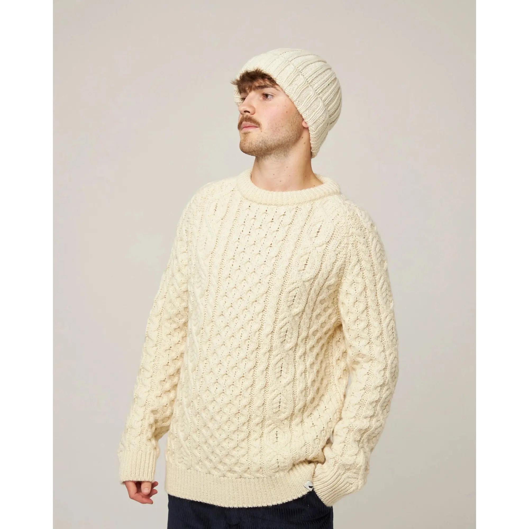 Product image 3 of 7 of Peregrine Milliner Ribbed Beanie - Ecru