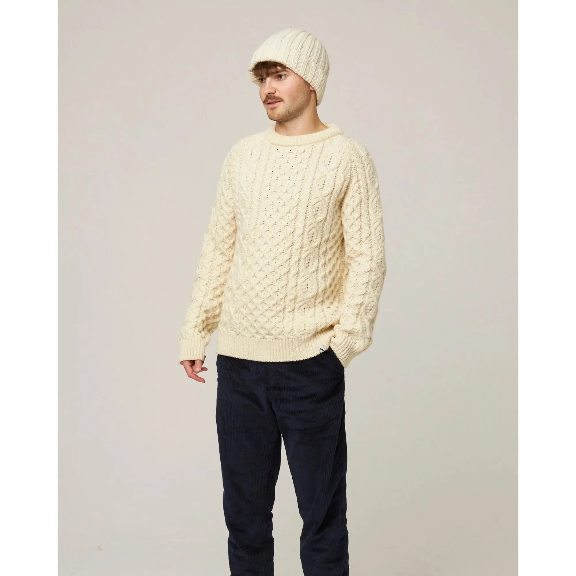 Product image 5 of 7 of Peregrine Milliner Ribbed Beanie - Ecru