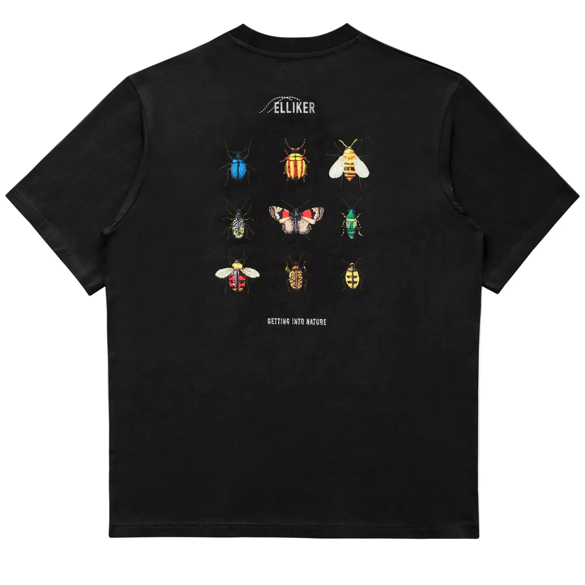 Product image 1 of 9 of Elliker Unisex Rill Bug Print Short Sleeve T-Shirt - Black