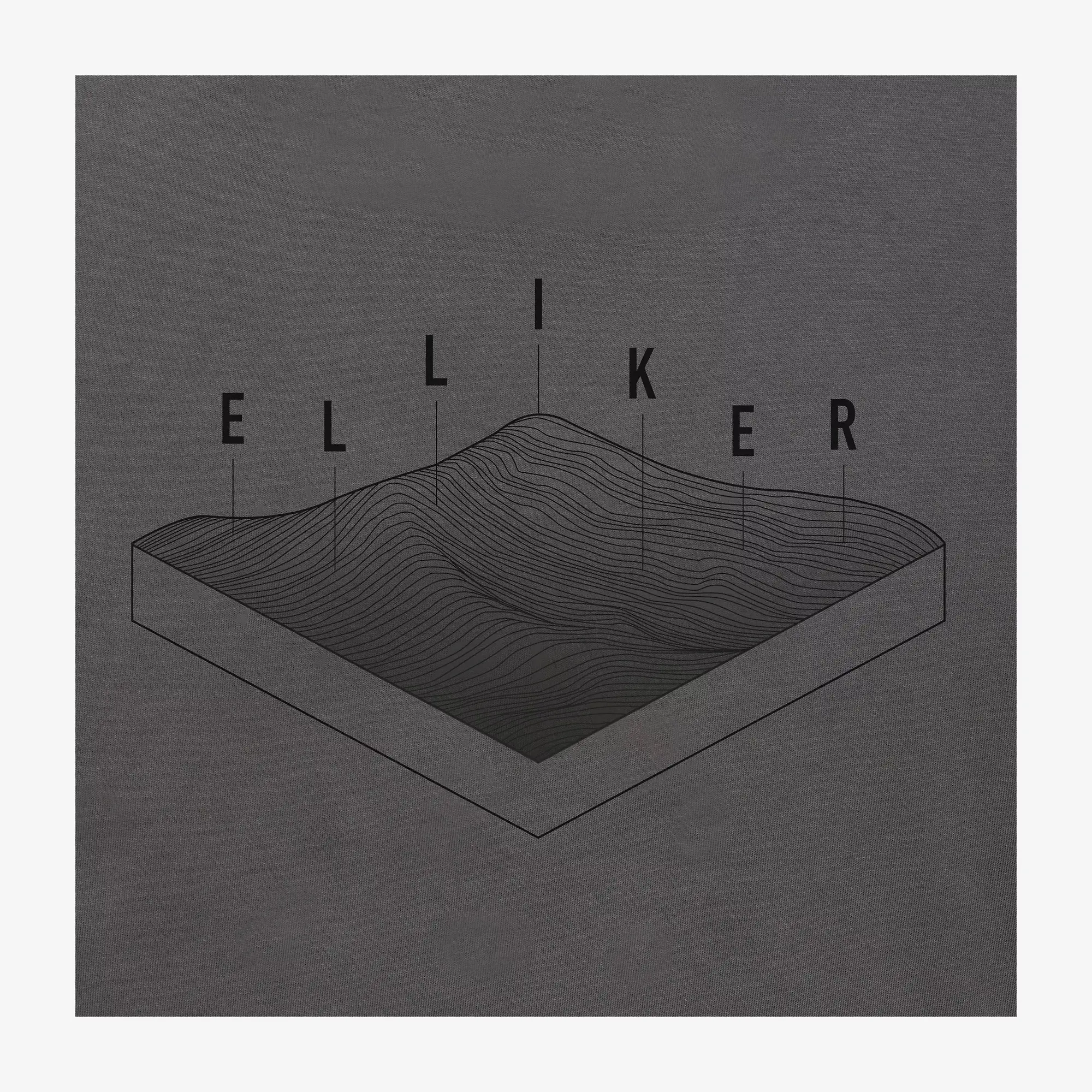 Product image 4 of 13 of Elliker Unisex Rill Hill Print Short Sleeve T-Shirt - Grey
