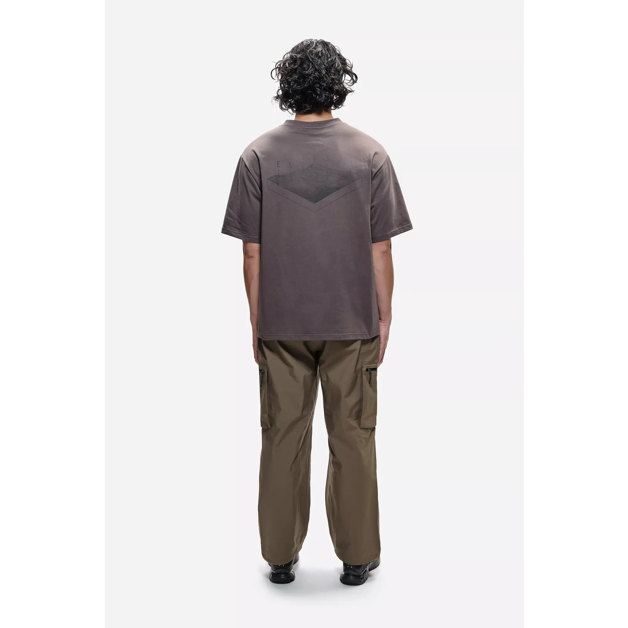 Product image 12 of 13 of Elliker Unisex Rill Hill Print Short Sleeve T-Shirt - Grey