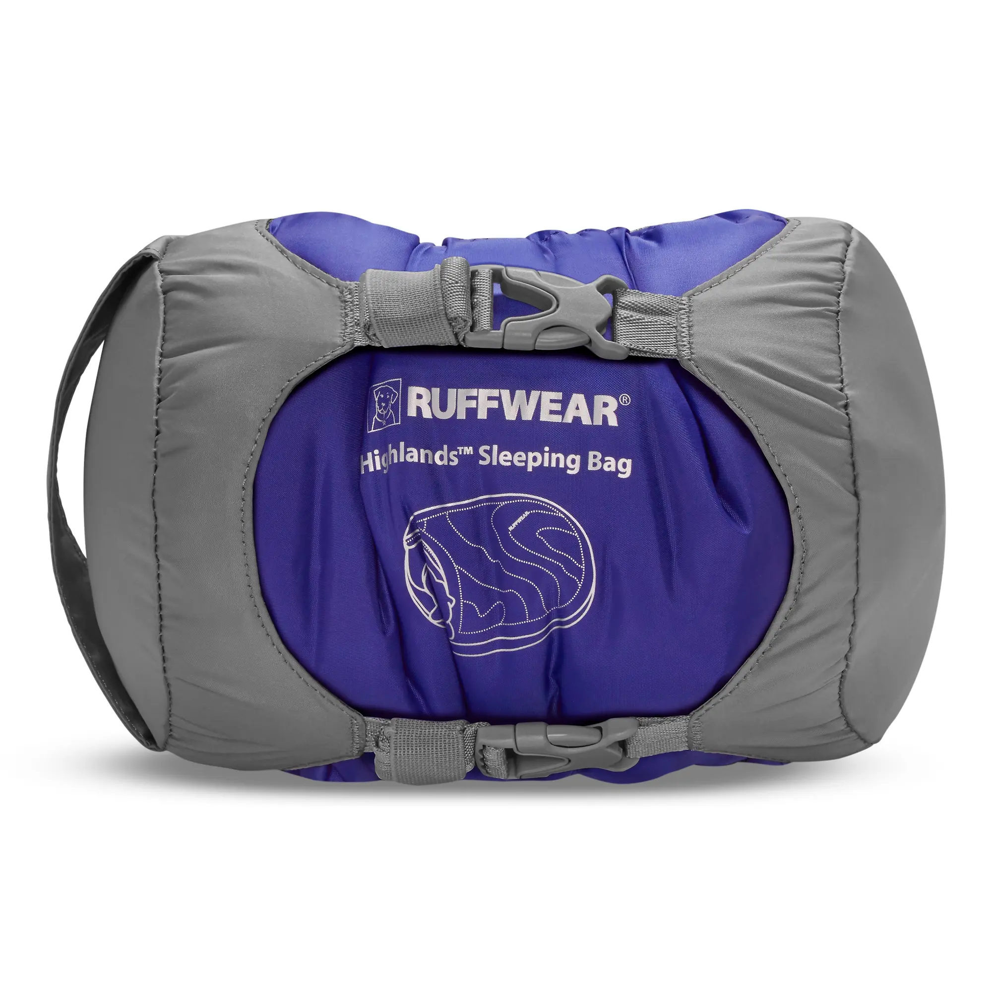 Product image 7 of 9 of RUFFWEAR Highlands Dog Sleeping Bag - Huckleberry Blue
