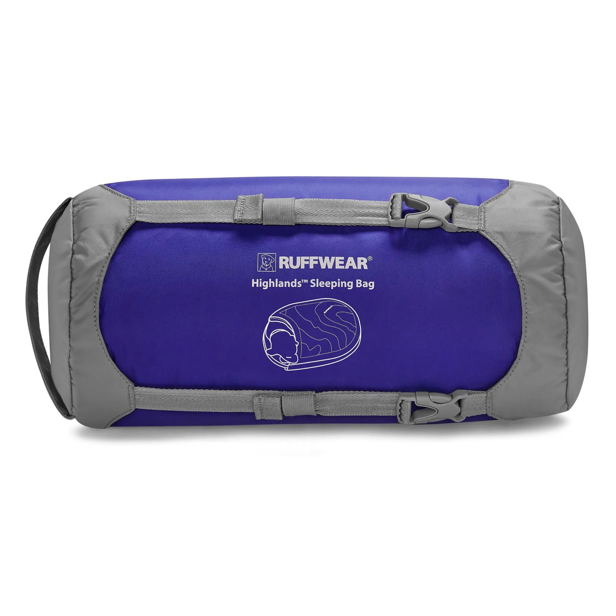 Product image 9 of 9 of RUFFWEAR Highlands Dog Sleeping Bag - Huckleberry Blue