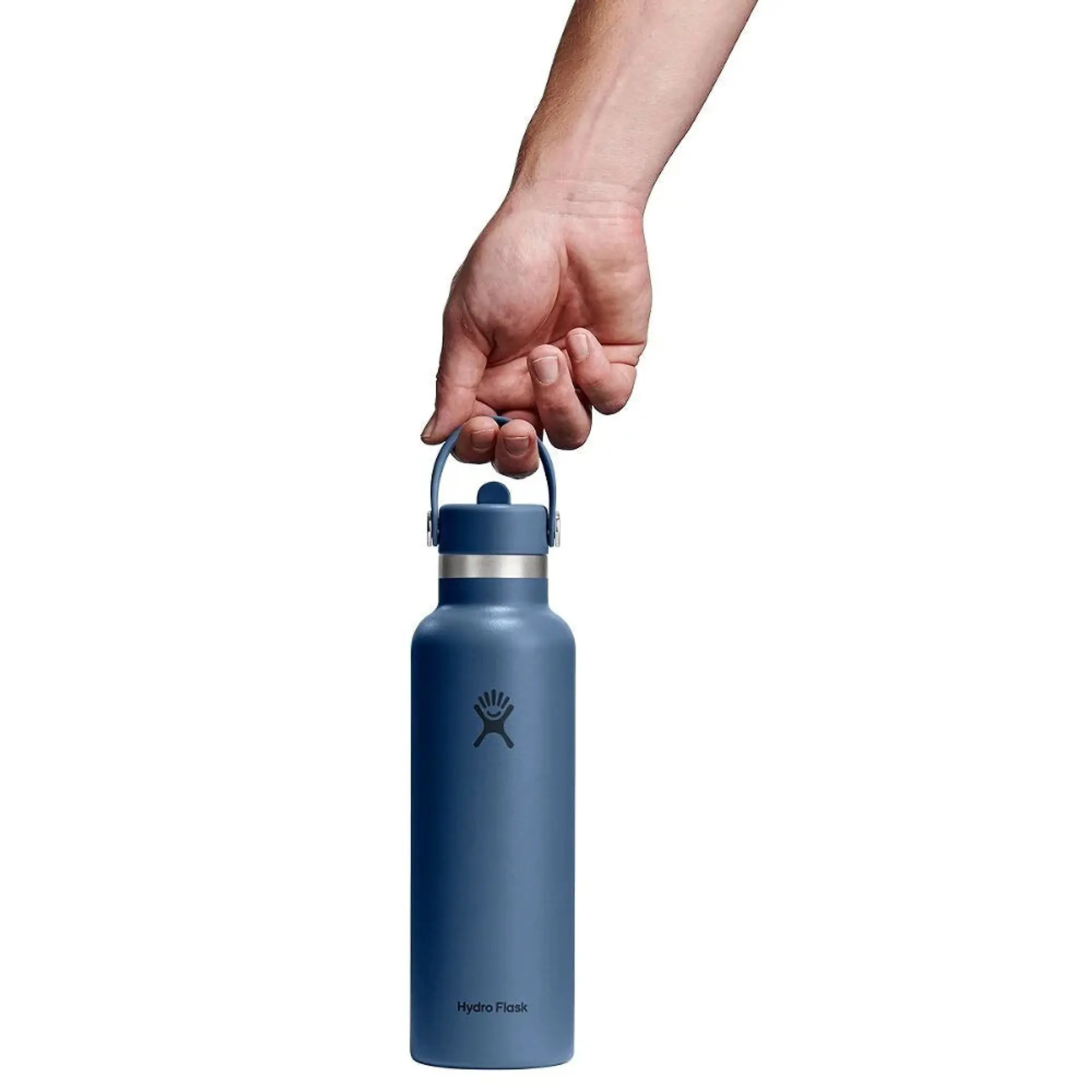 Product image 3 of 3 of Hydro Flask 21oz (621ml) Standard Mouth Bottle with Flex Straw Cap - Harbour Blue