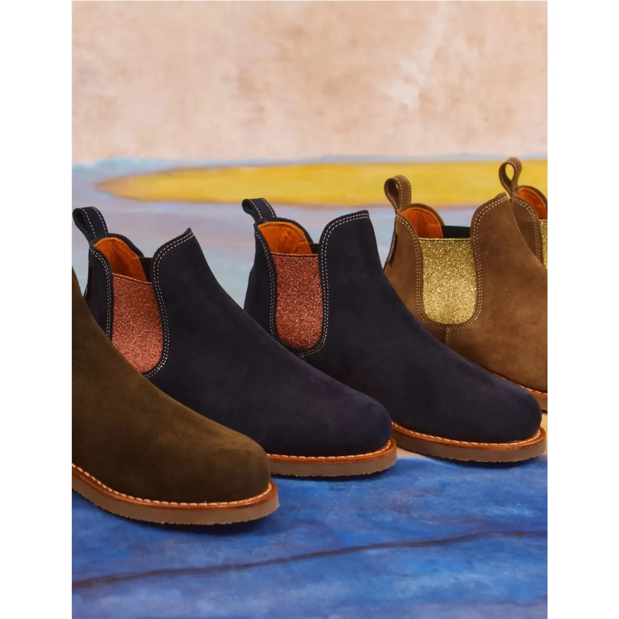 Product image 7 of 7 of Penelope Chilvers Women's Safari Suede Boots - Navy/Cinnamon