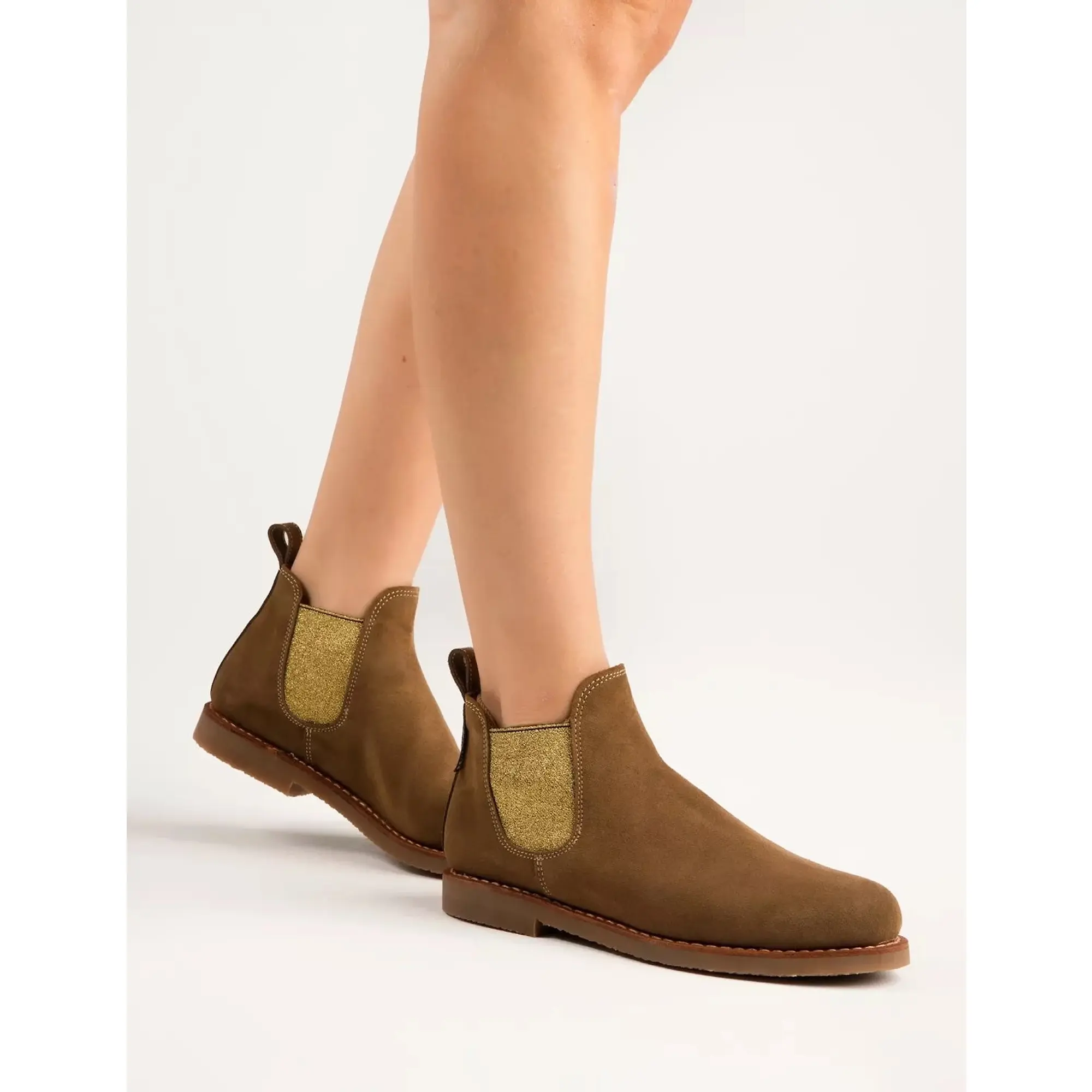 Product image 2 of 7 of Penelope Chilvers Women's Safari Suede Boots - Truffle/Gold