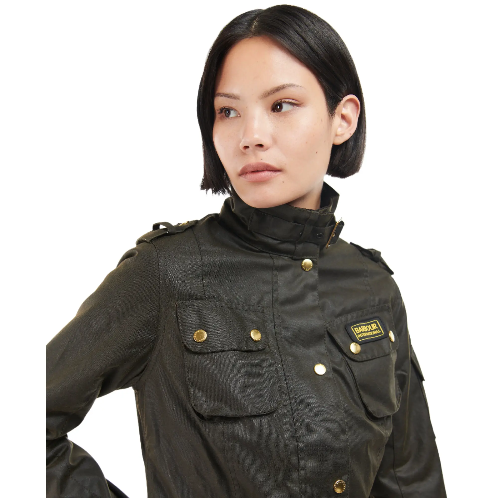 Product image 6 of 13 of Barbour International Women's International Wax Jacket - Olive