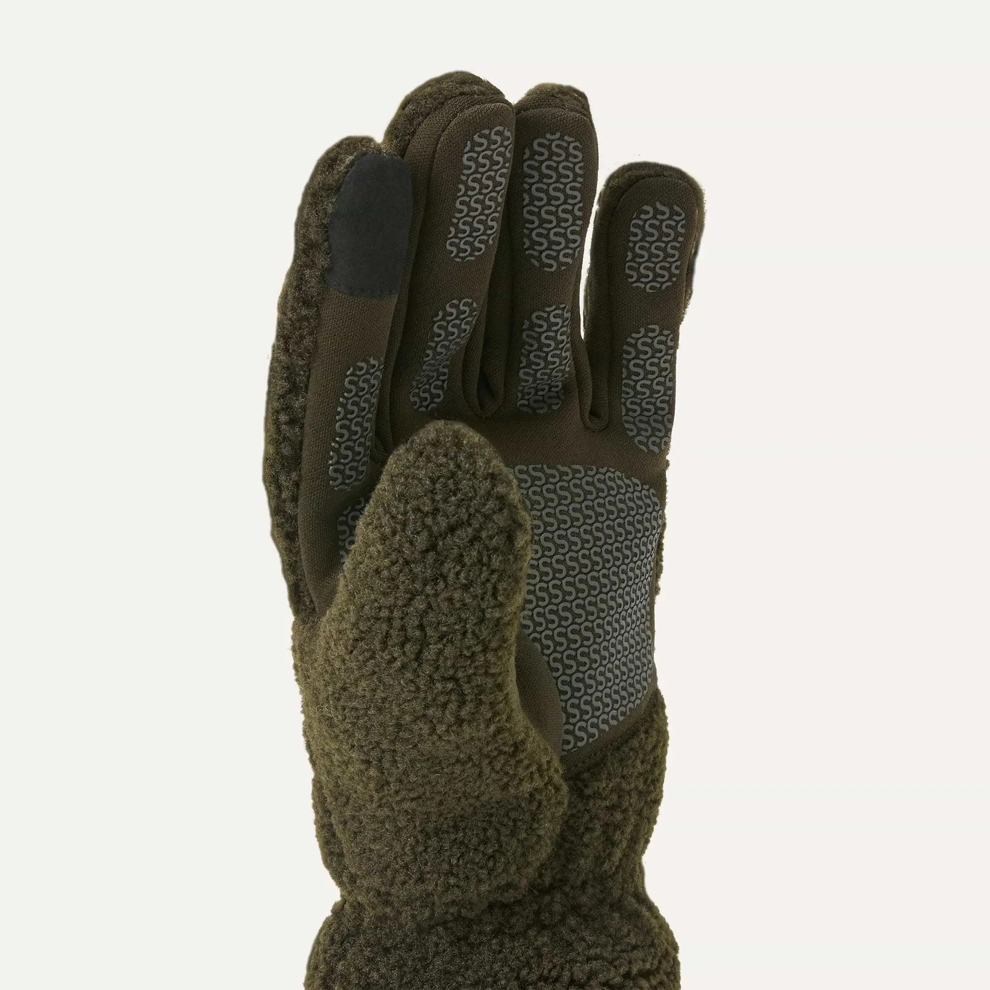 Product image 2 of 2 of Sealskinz Hoveton Waterproof Heavy Sherpa Fleece Gloves - Olive