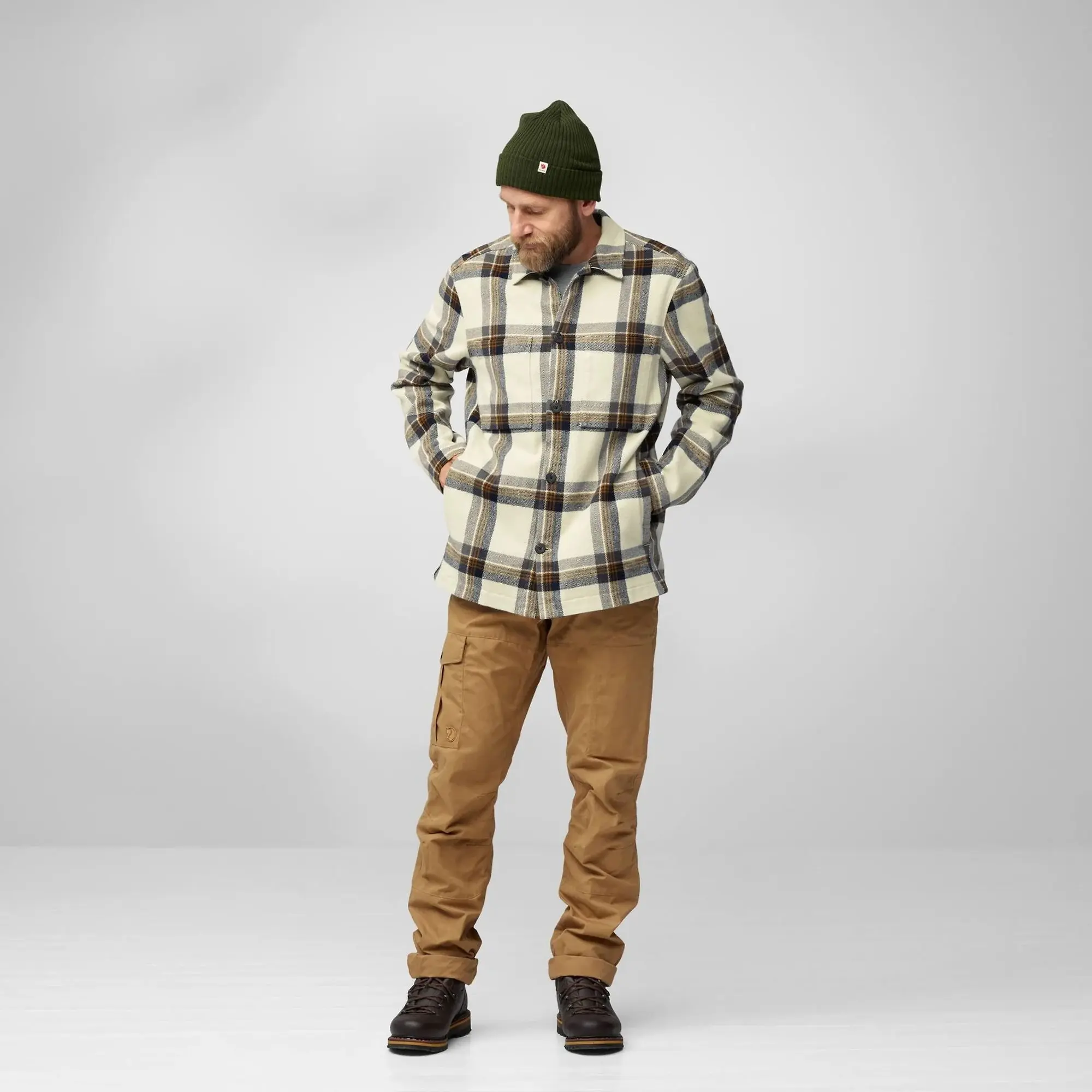 Product image 5 of 11 of Fjällräven Men's Singi Flannel Overshirt - Dark Navy-Wood Brown