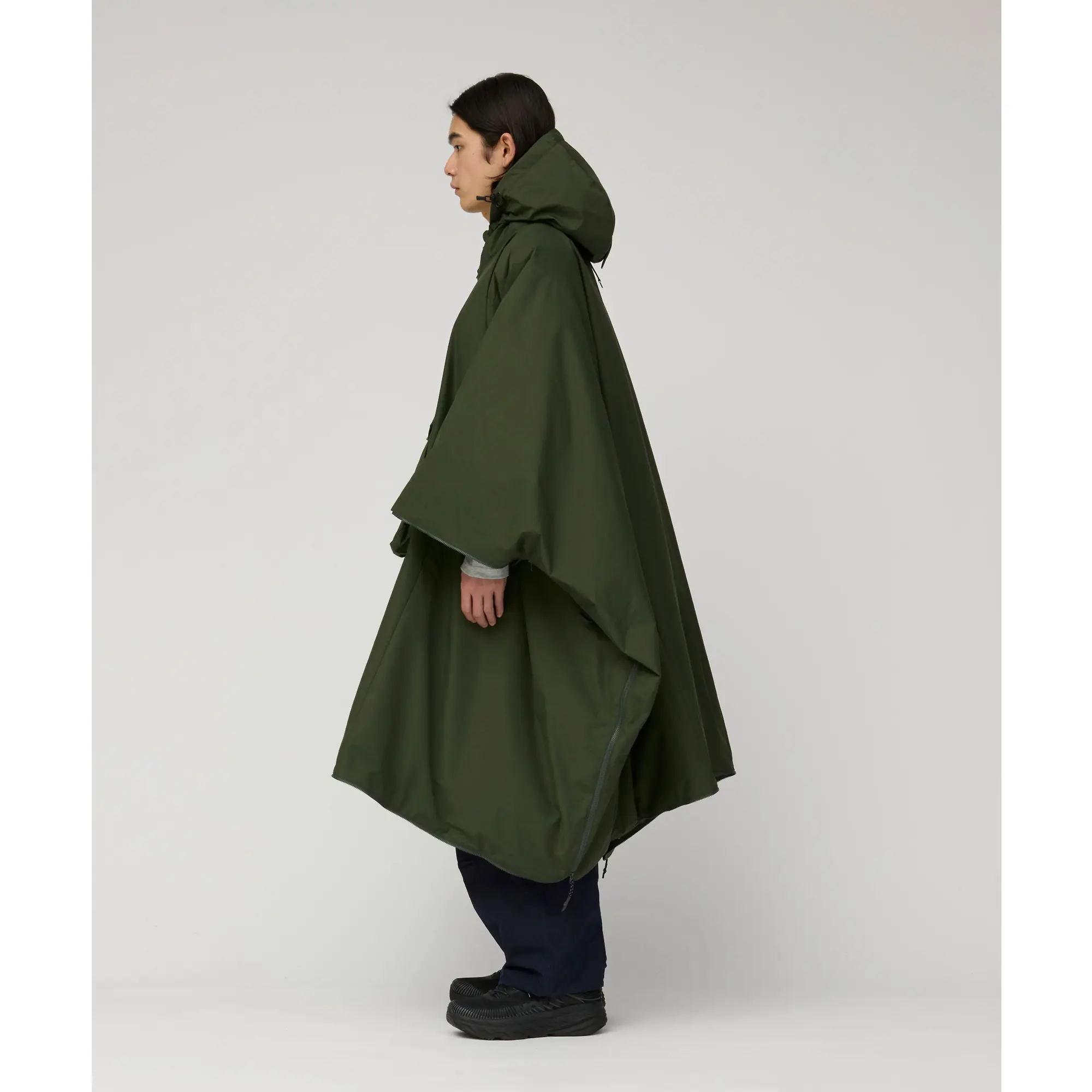 Product image 3 of 11 of Snow Peak FR 2L Down Poncho - Dark Olive