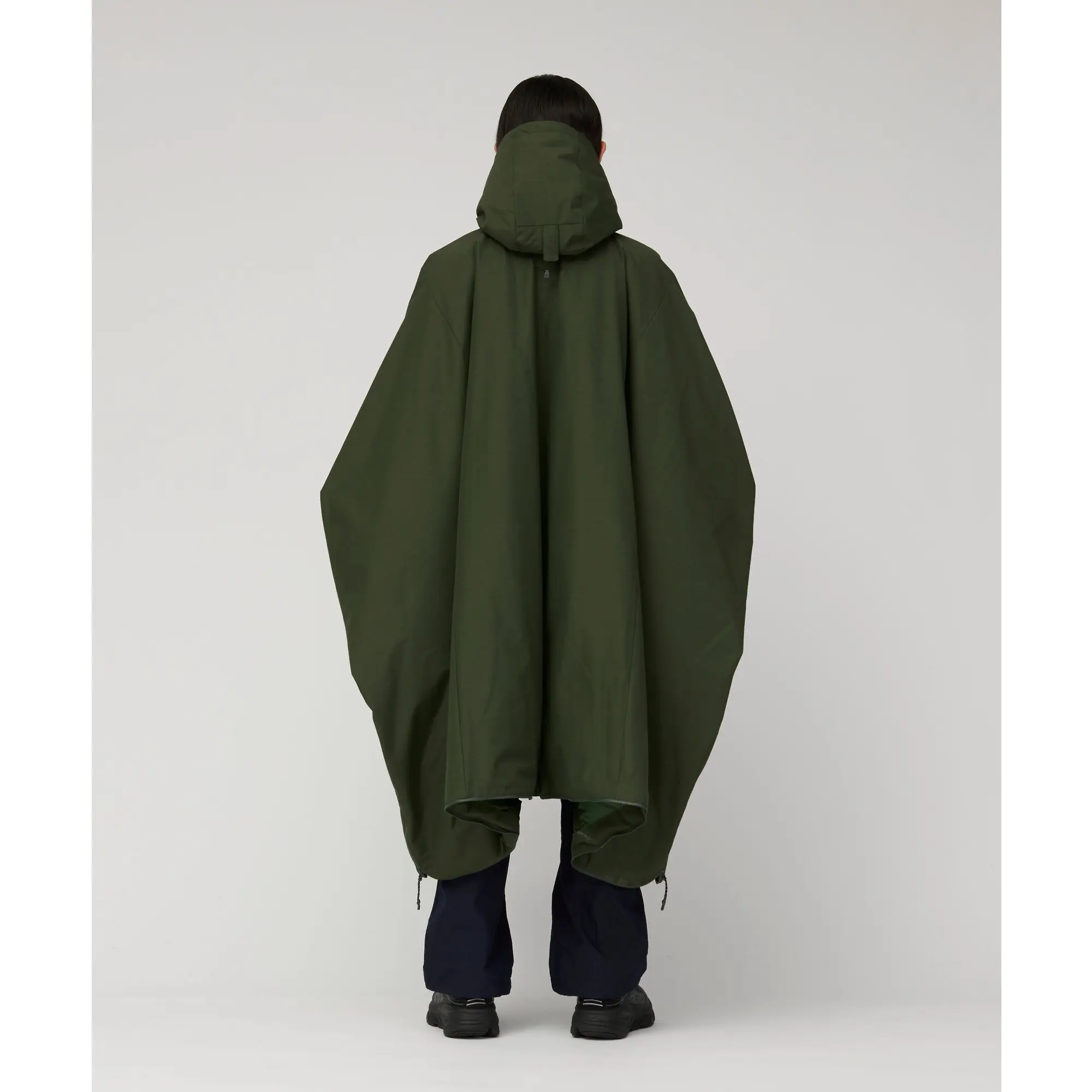 Product image 4 of 11 of Snow Peak FR 2L Down Poncho - Dark Olive