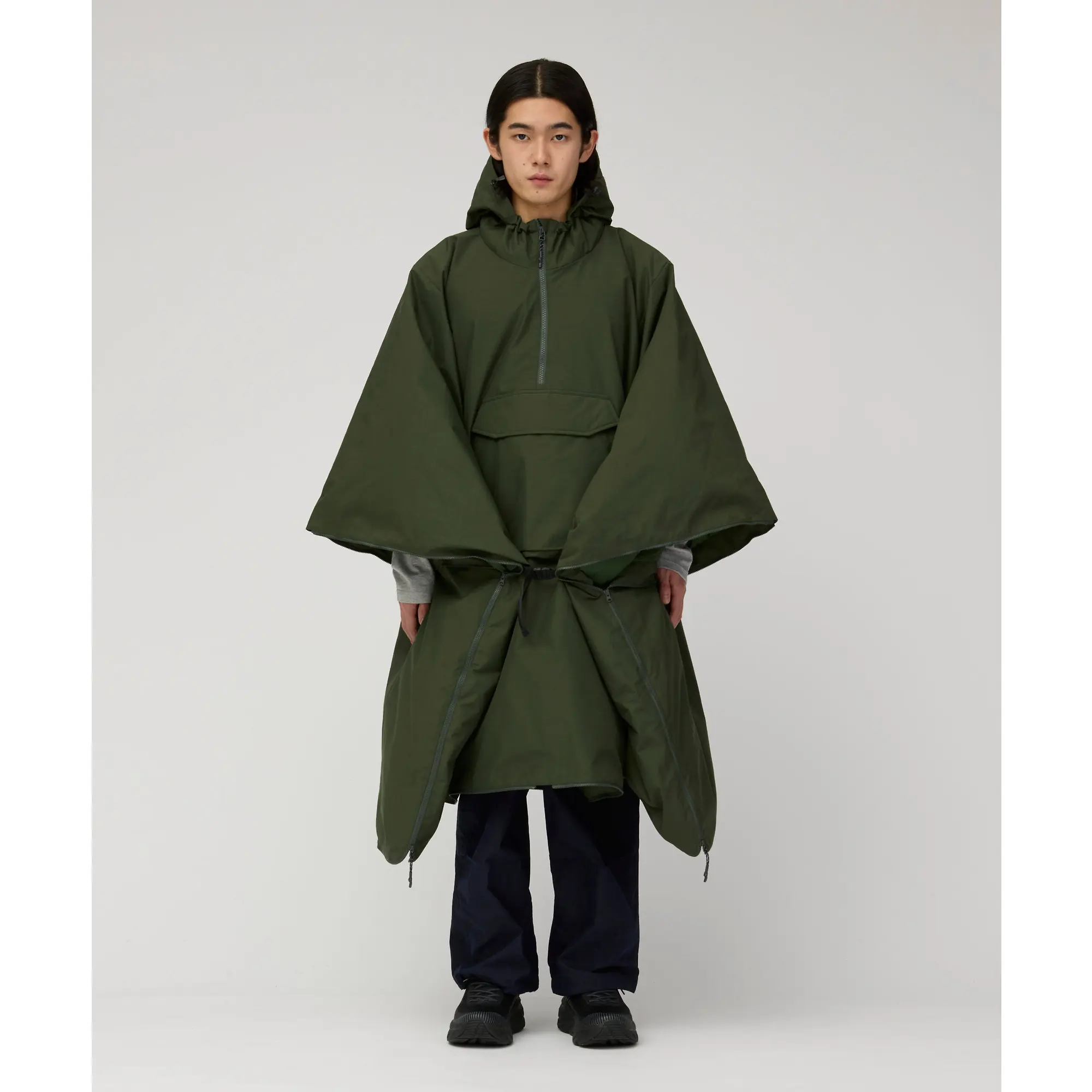 Product image 5 of 11 of Snow Peak FR 2L Down Poncho - Dark Olive
