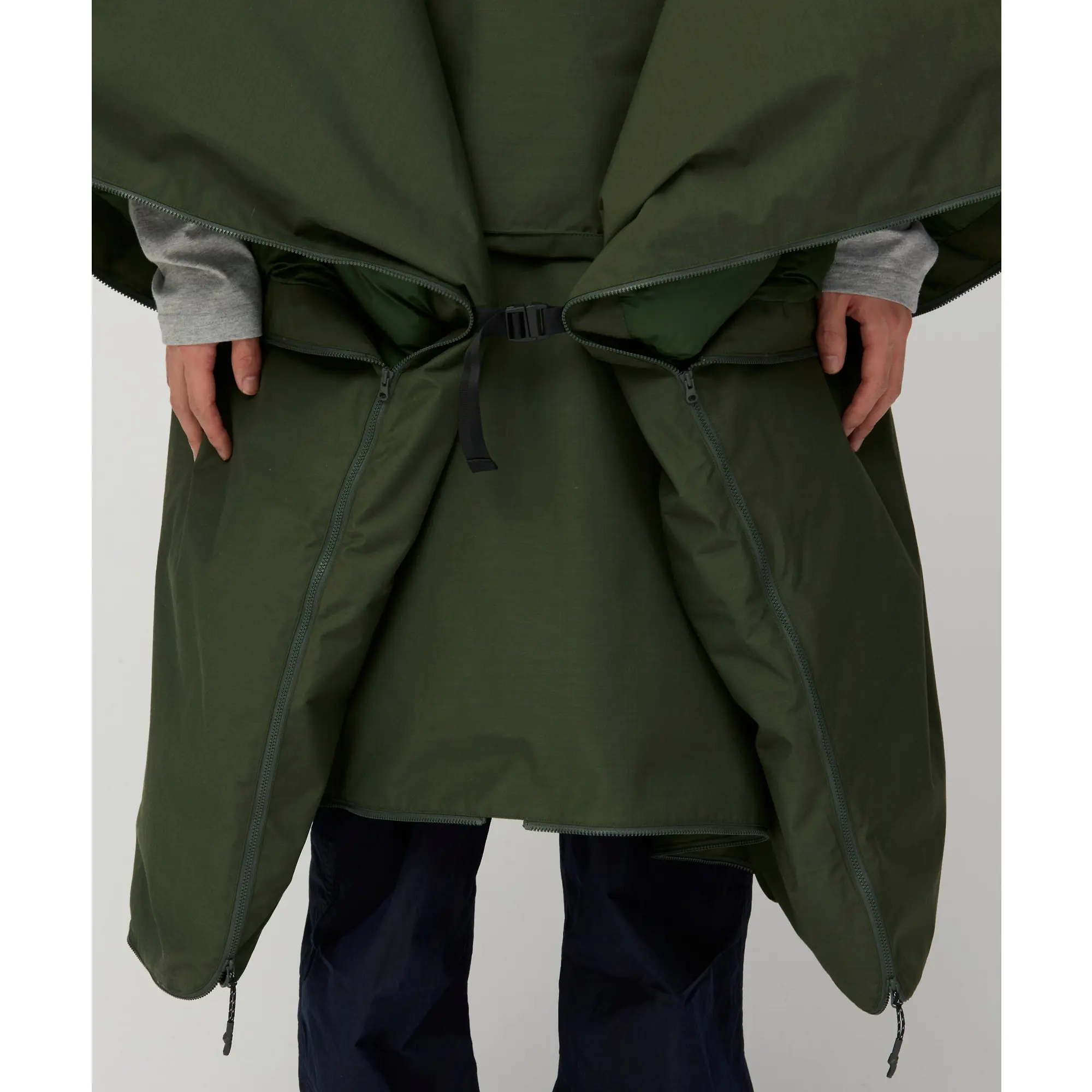 Product image 6 of 11 of Snow Peak FR 2L Down Poncho - Dark Olive