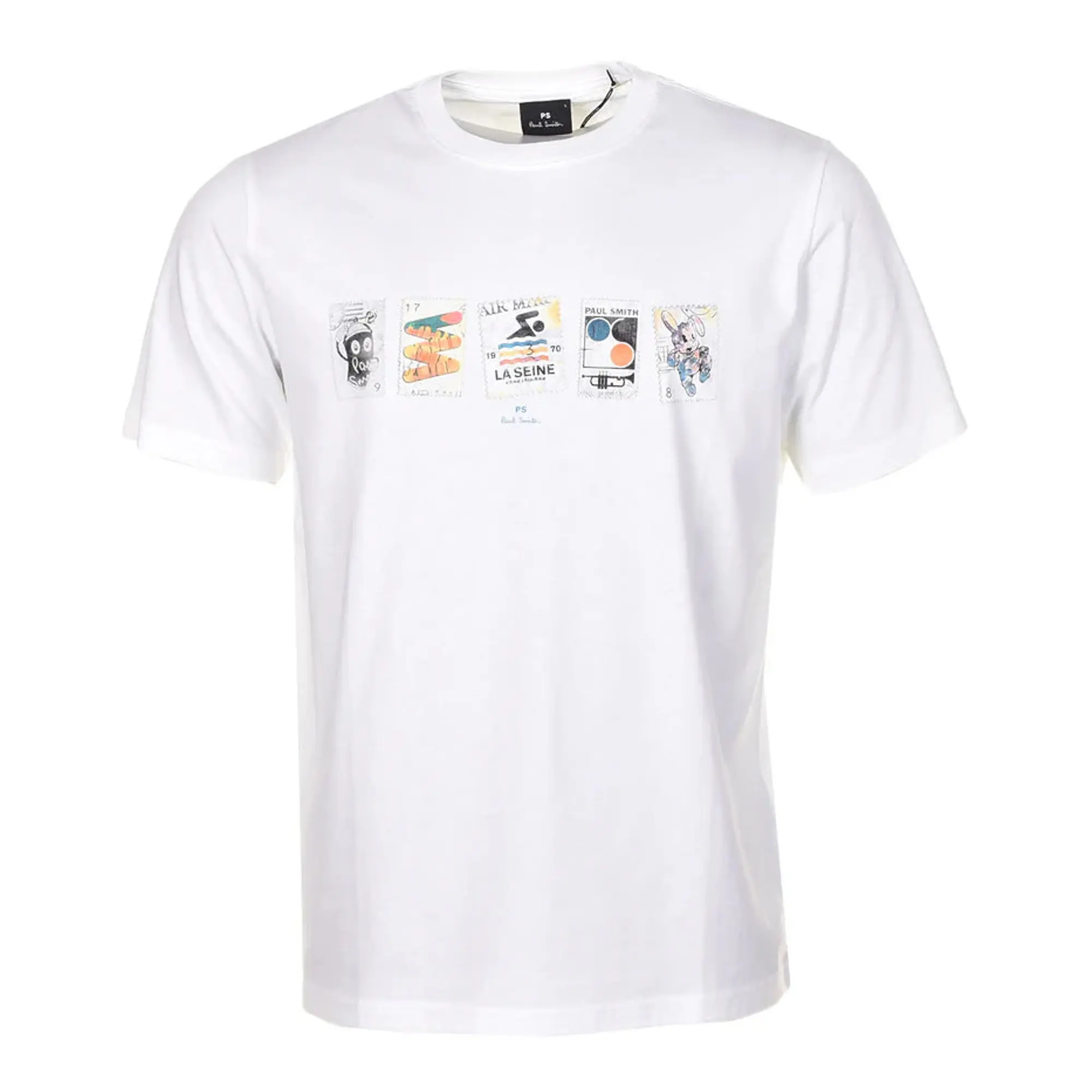 Product image 1 of 6 of Paul Smith Men's Regular Fit Stamps T-Shirt - White