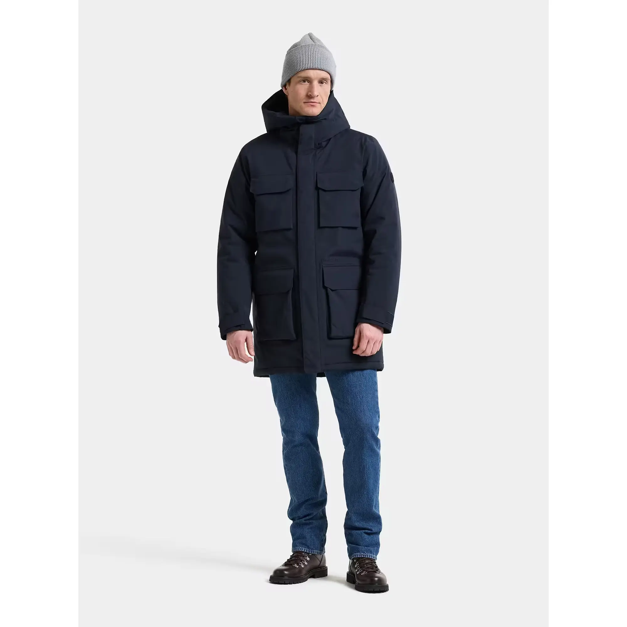Product image 3 of 10 of Didriksons Men's Aiden Waterproof Parka  - Dark Night Blue