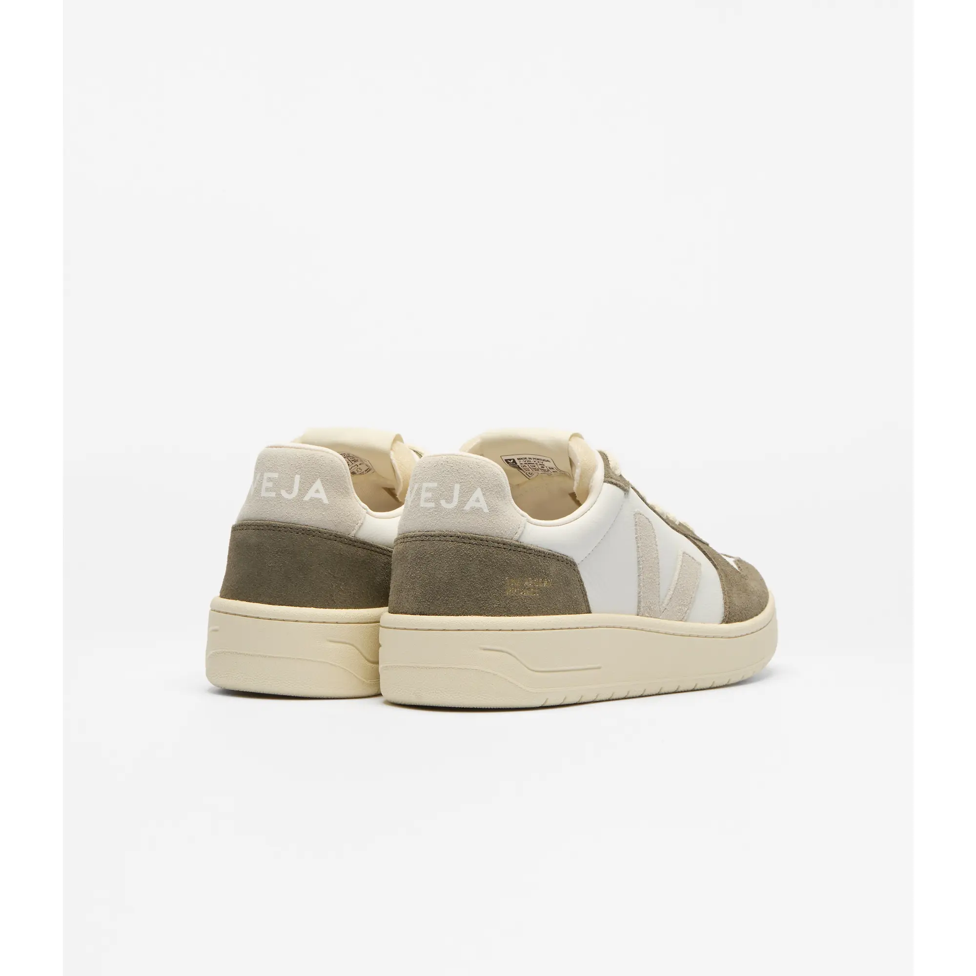 Product image 3 of 3 of Veja Men's V 82 Grained Leather Trainers - White Natural Kaki