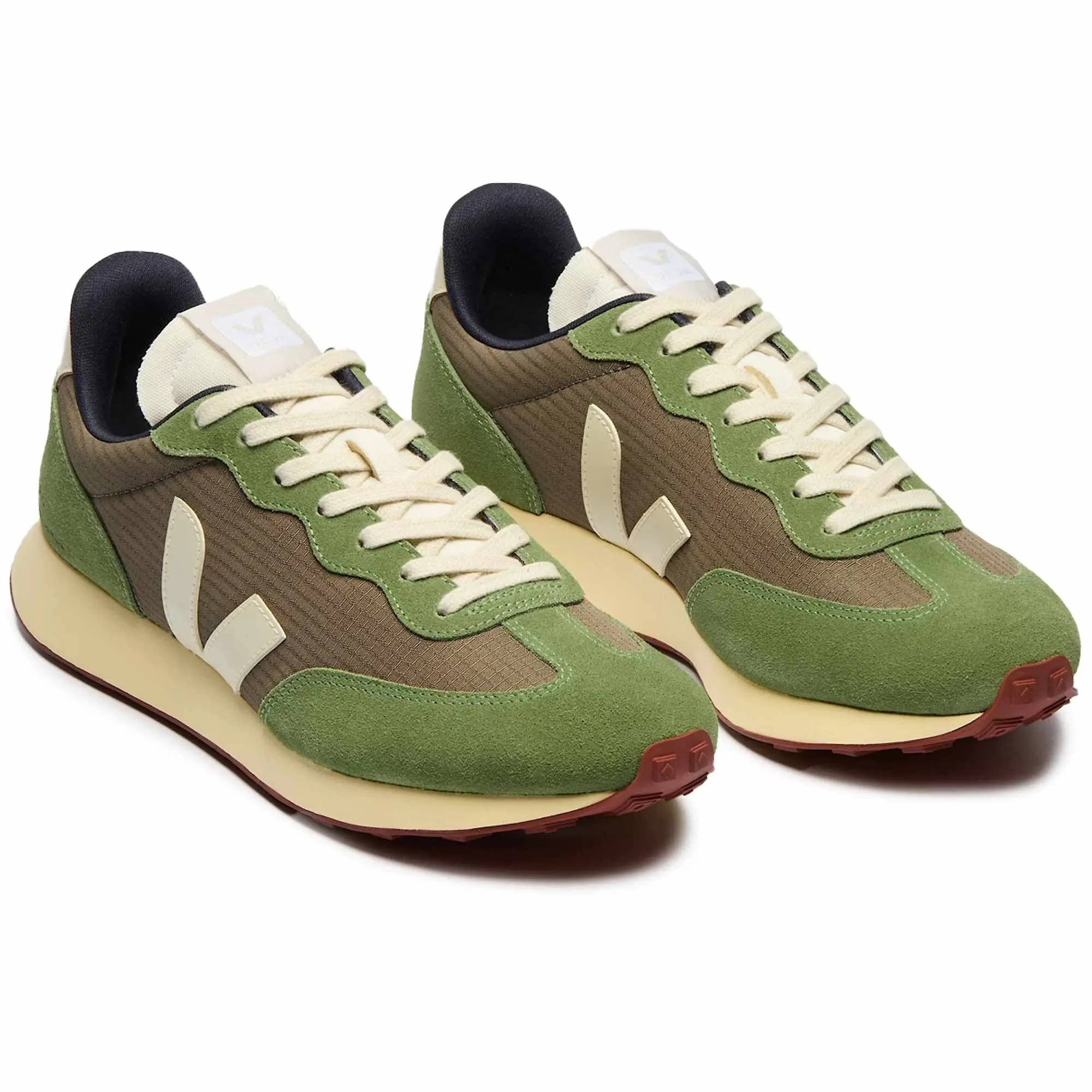 Product image 3 of 5 of VEJA Men's Rio Branco II Ripstop Retro-Running Trainers - Kaki Pierre