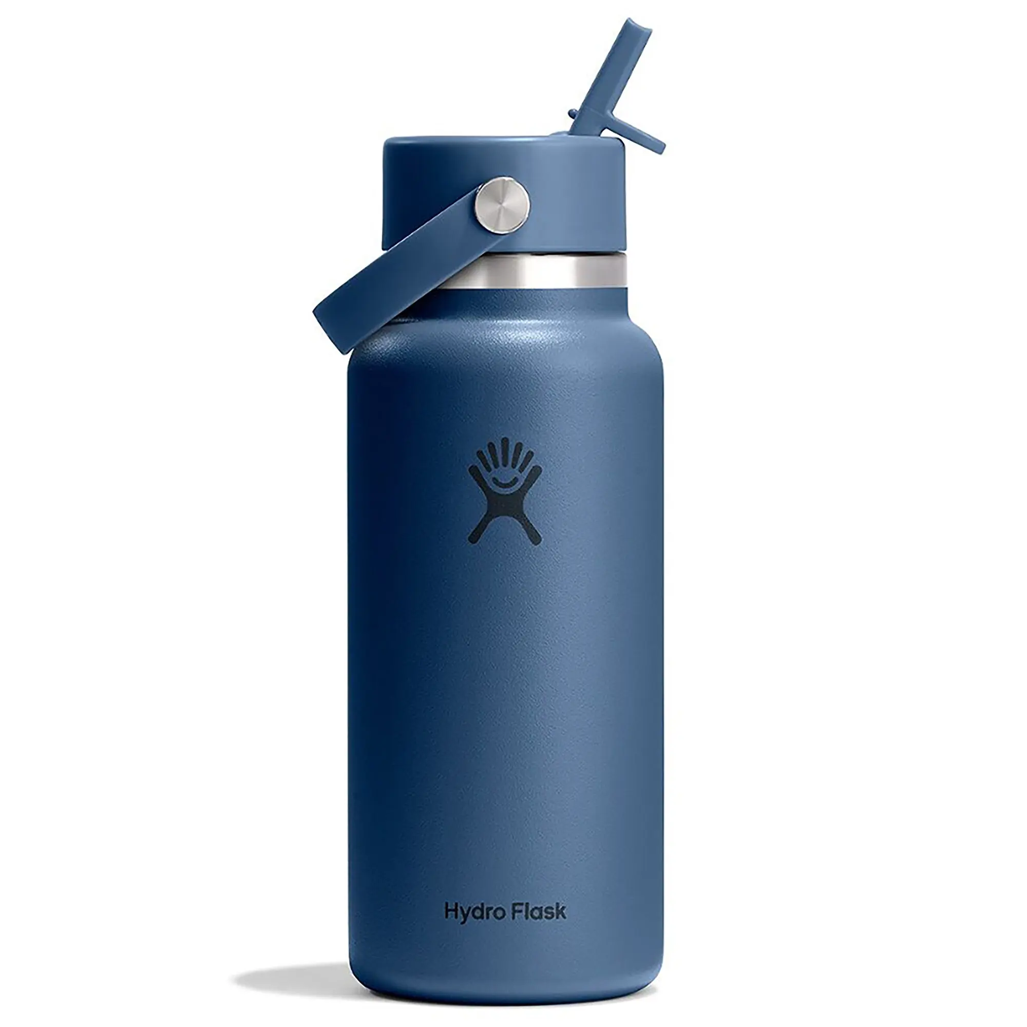 Product image 1 of 6 of Hydro Flask 32oz (946ml) Wide Mouth Bottle with Flex Straw Cap - Harbour Blue