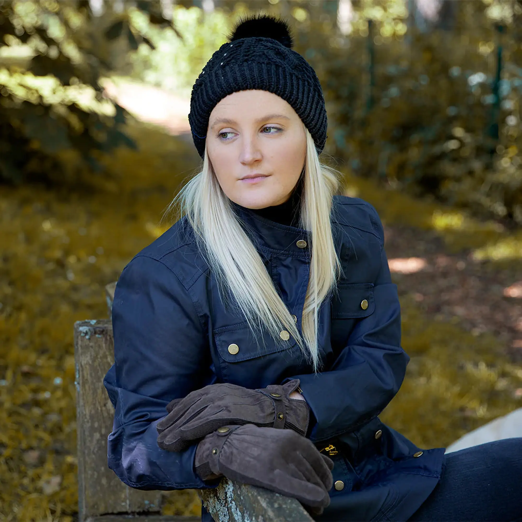 Product image 2 of 12 of Dents Women's Laura Three-Point Fleece-Lined Suede Gloves - Mocca