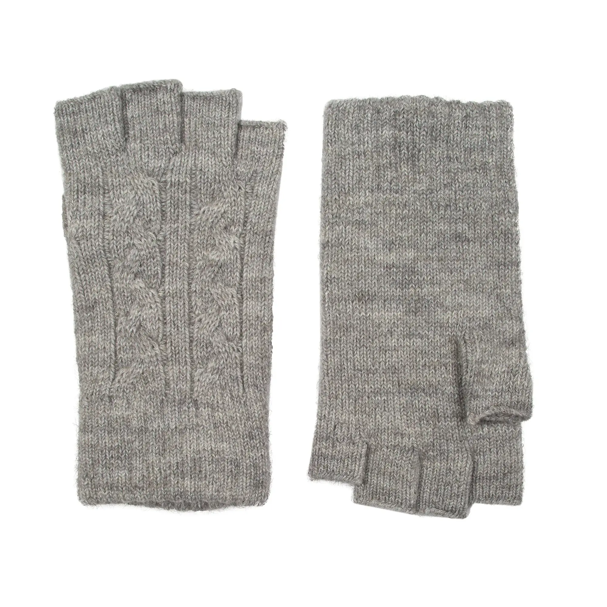 Product image 10 of 10 of Dents Women's Fingerless Cable Knit Gloves - Dove Grey
