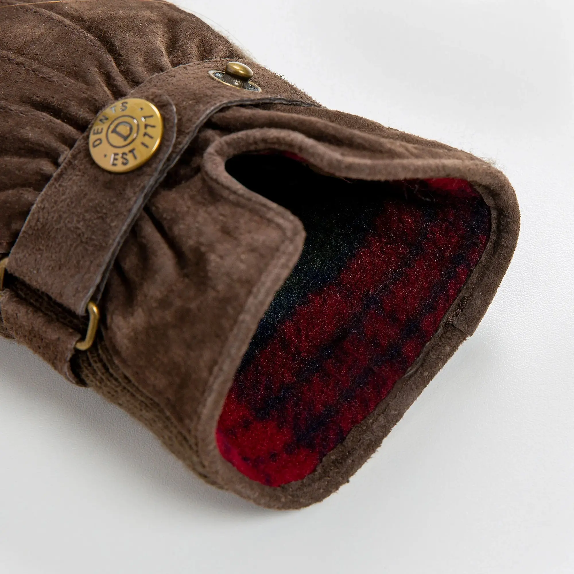 Product image 7 of 12 of Dents Women's Laura Three-Point Fleece-Lined Suede Gloves - Mocca