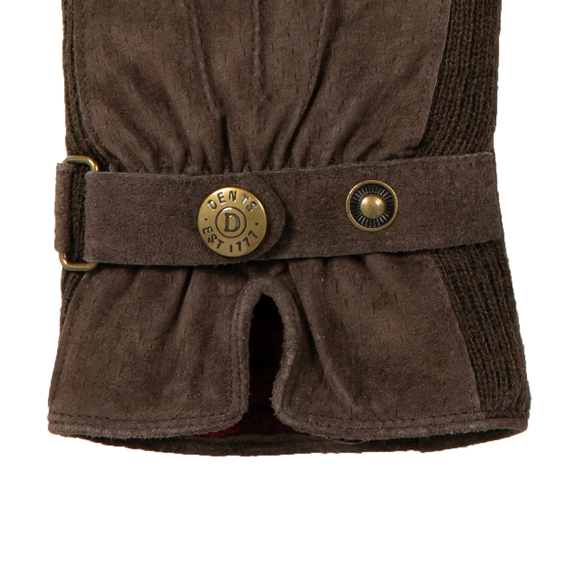 Product image 8 of 12 of Dents Women's Laura Three-Point Fleece-Lined Suede Gloves - Mocca