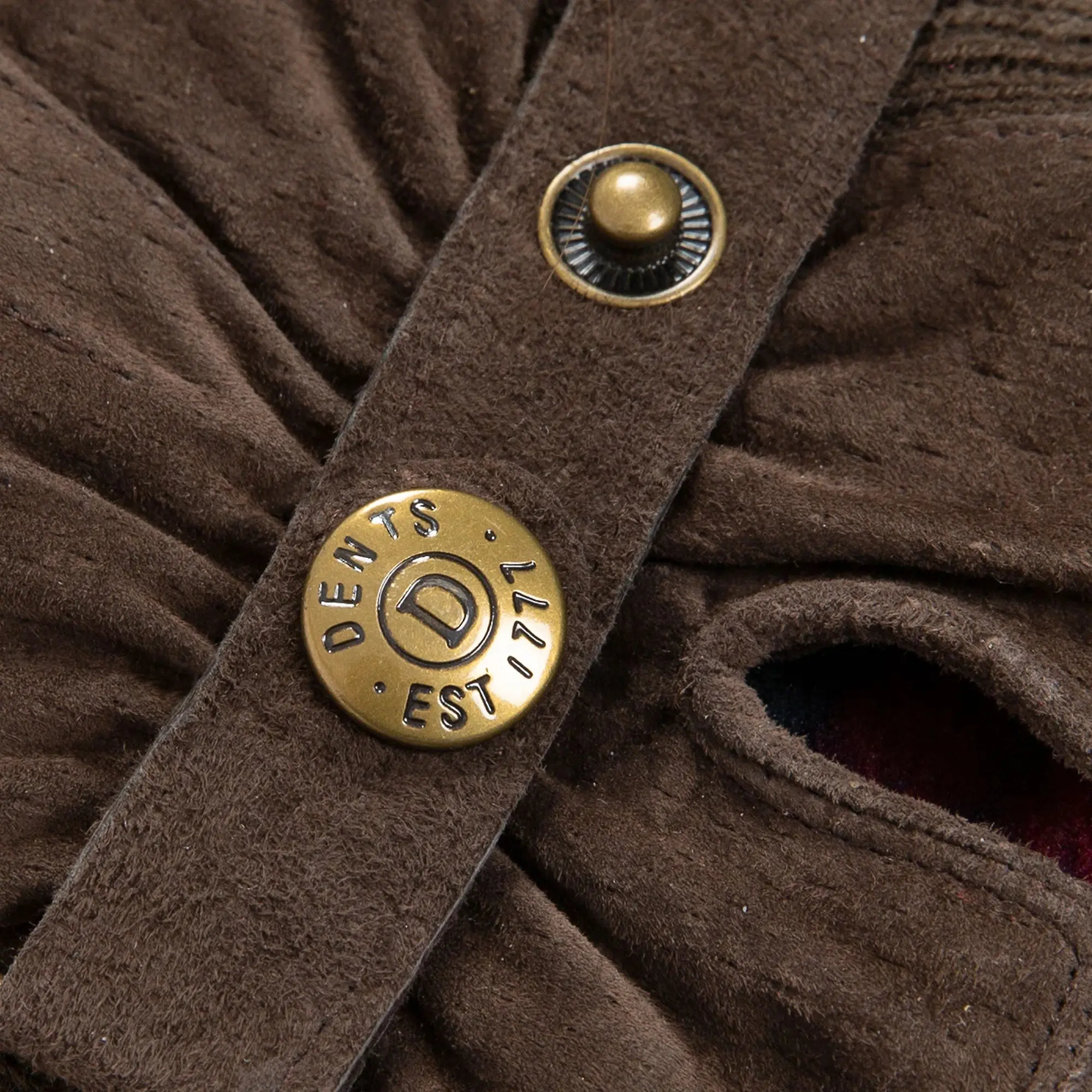 Product image 12 of 12 of Dents Women's Laura Three-Point Fleece-Lined Suede Gloves - Mocca