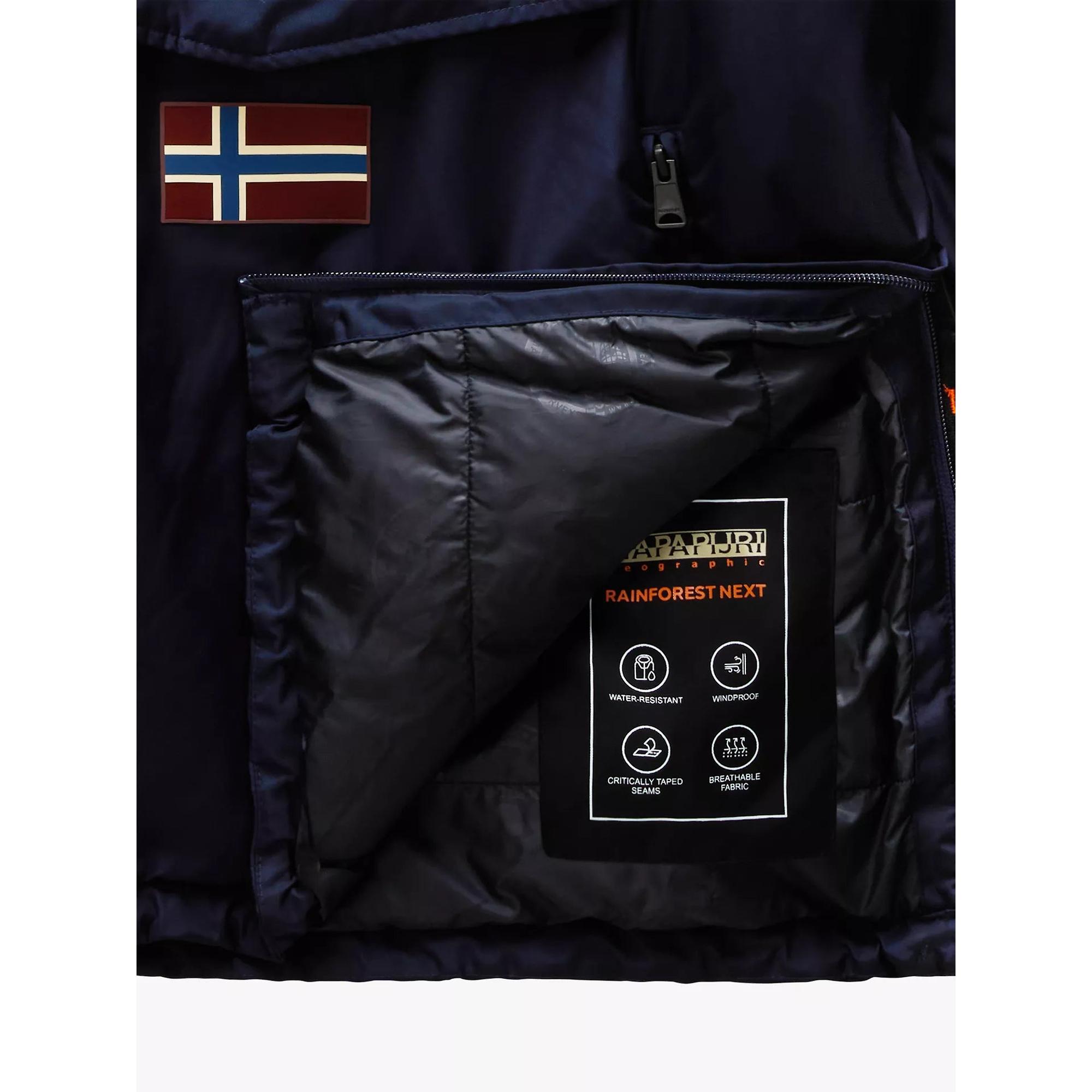 Product image 7 of 7 of Napapijri Rainforest Next Anorak Jacket - Blue Marine