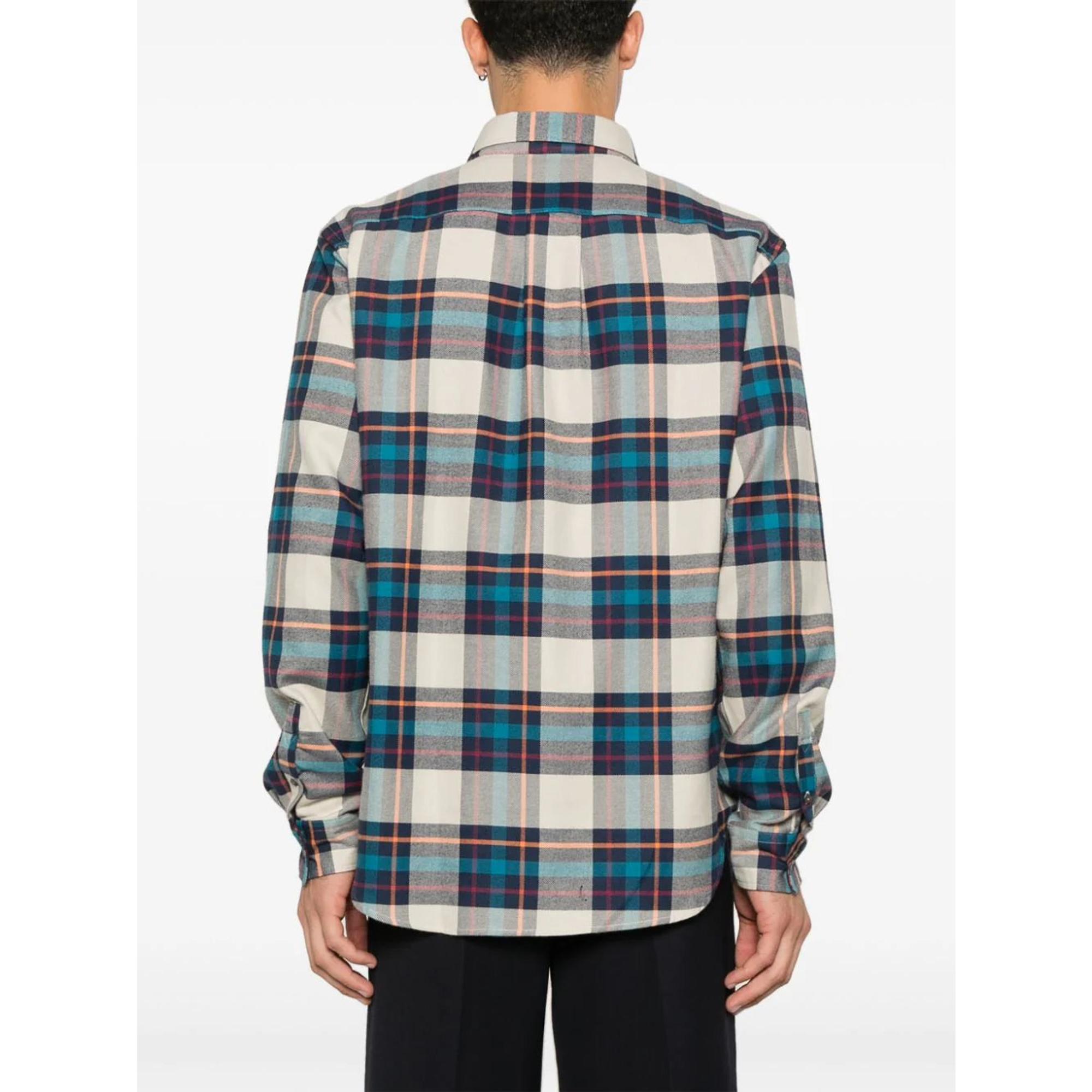 Product image 3 of 9 of Paul Smith Men's Long Sleeve Casual-Fit Shirt - Ecru Check