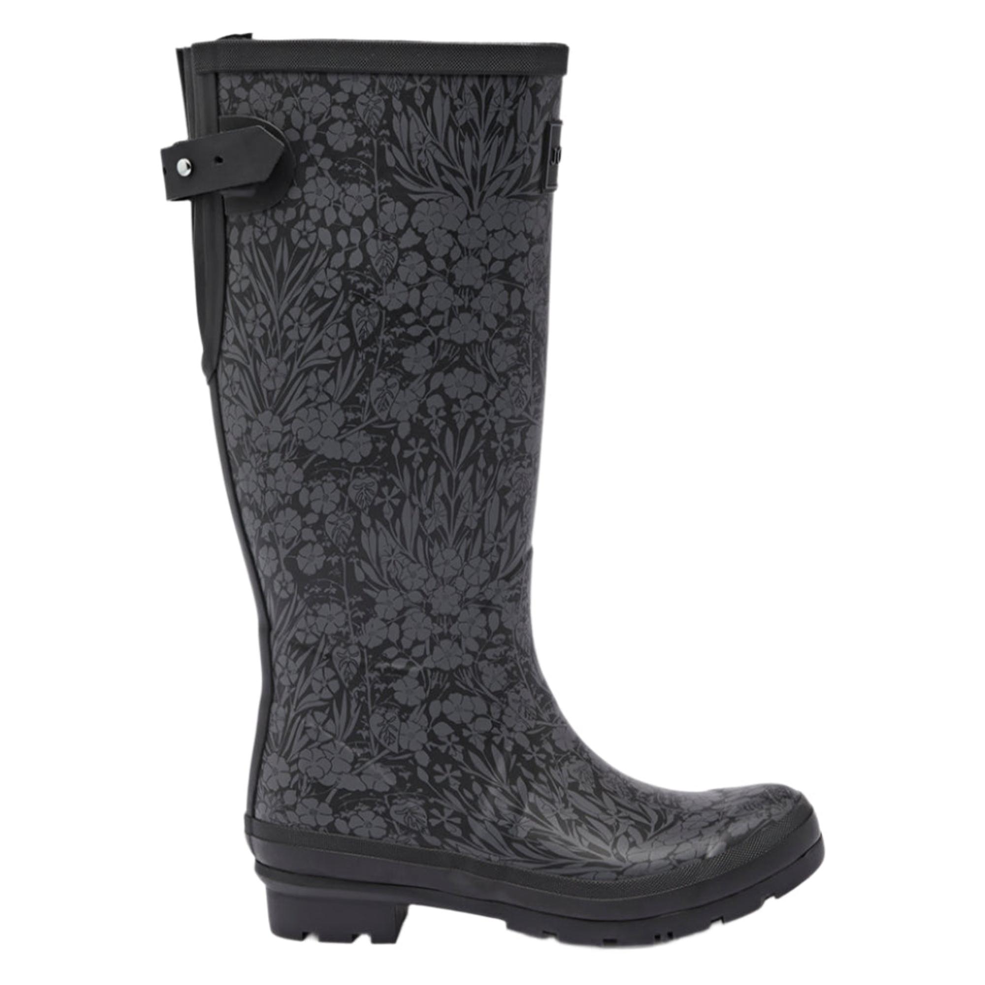 Product image 1 of 5 of Joules Women's Adjustable Tall Printed Wellies - Black Floral