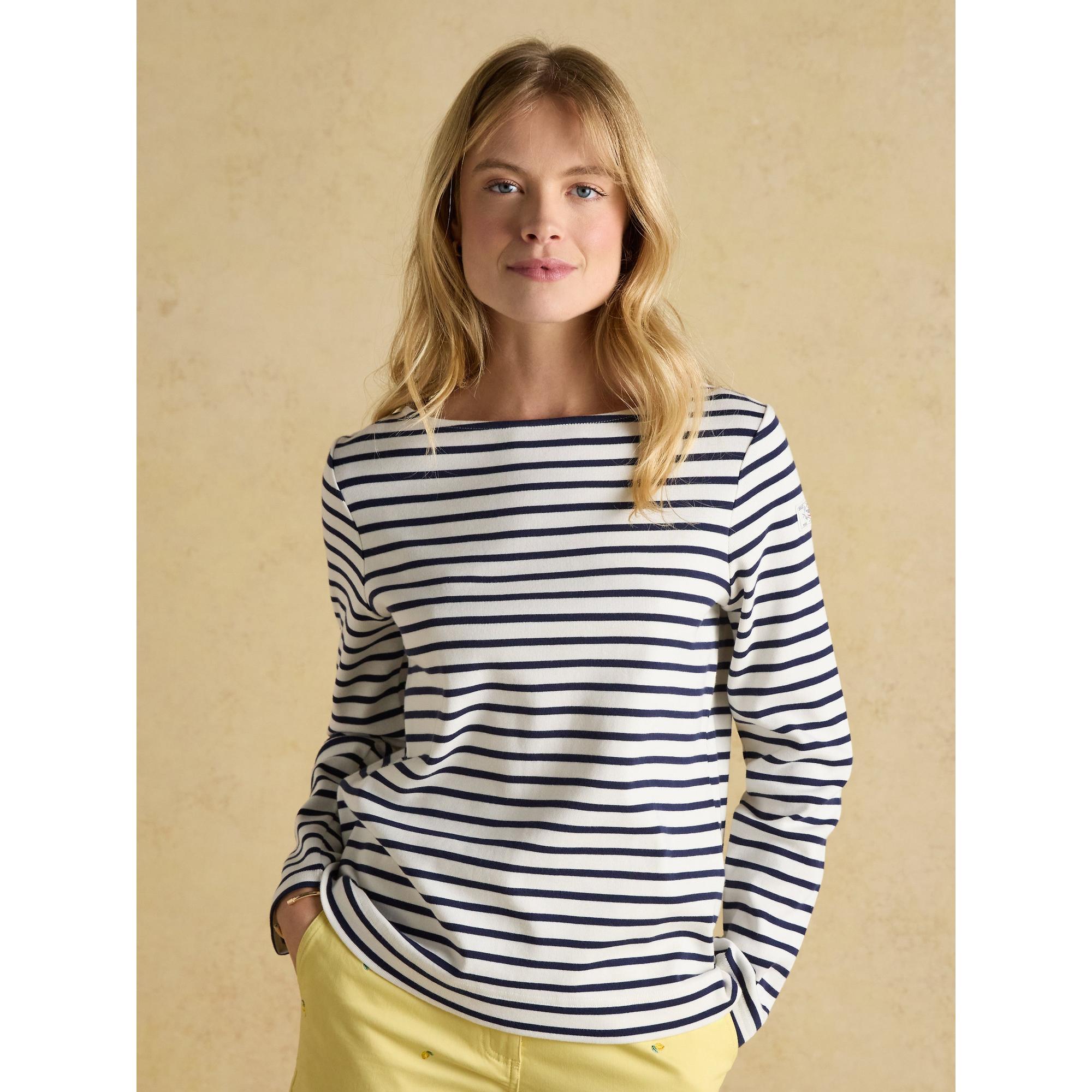 Product image 2 of 7 of Joules Women's Harbour Long Sleeve Top - Cream/Navy Stripe