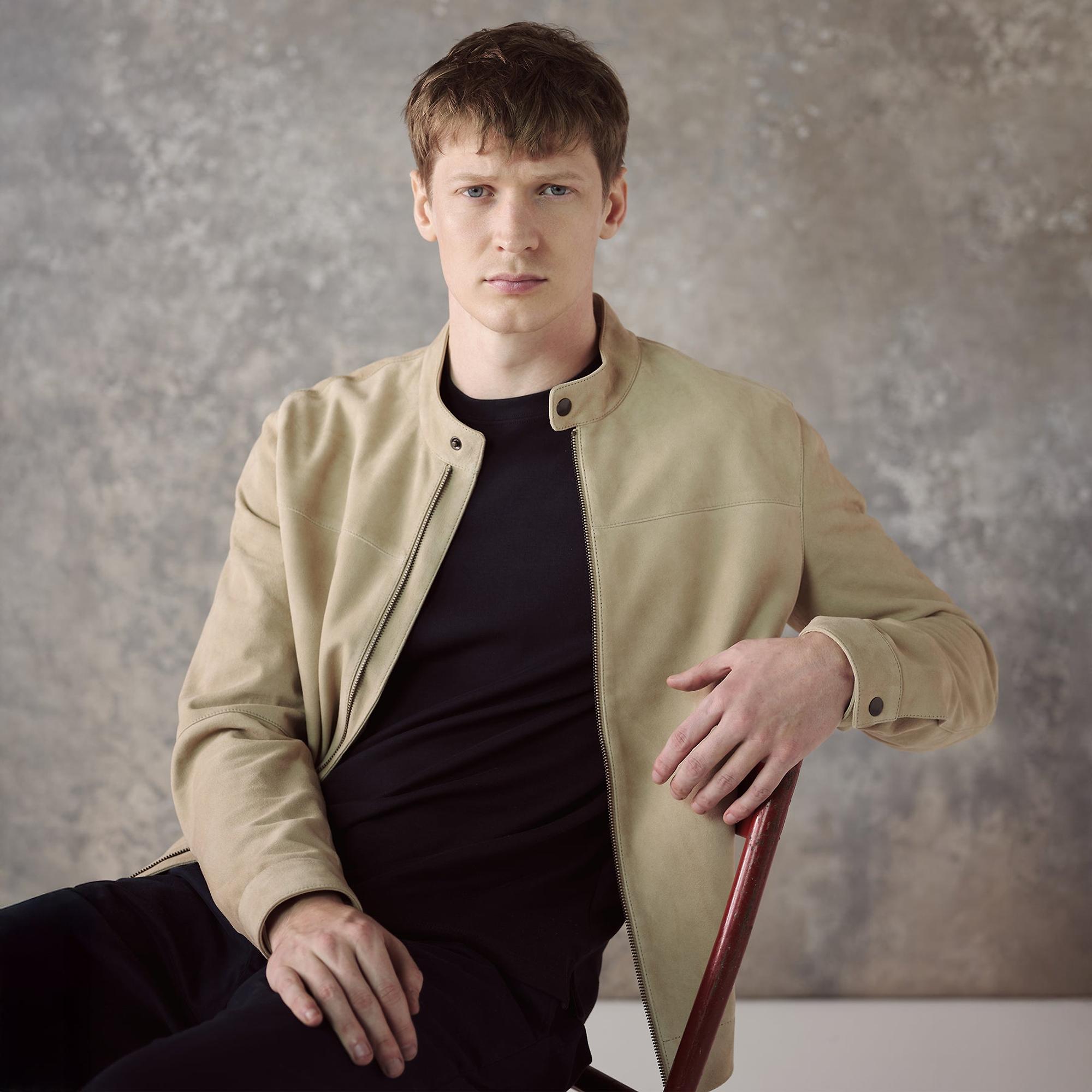 Product image 11 of 11 of Oliver Sweeney Men's Dimson Suede Biker Jacket - Sand