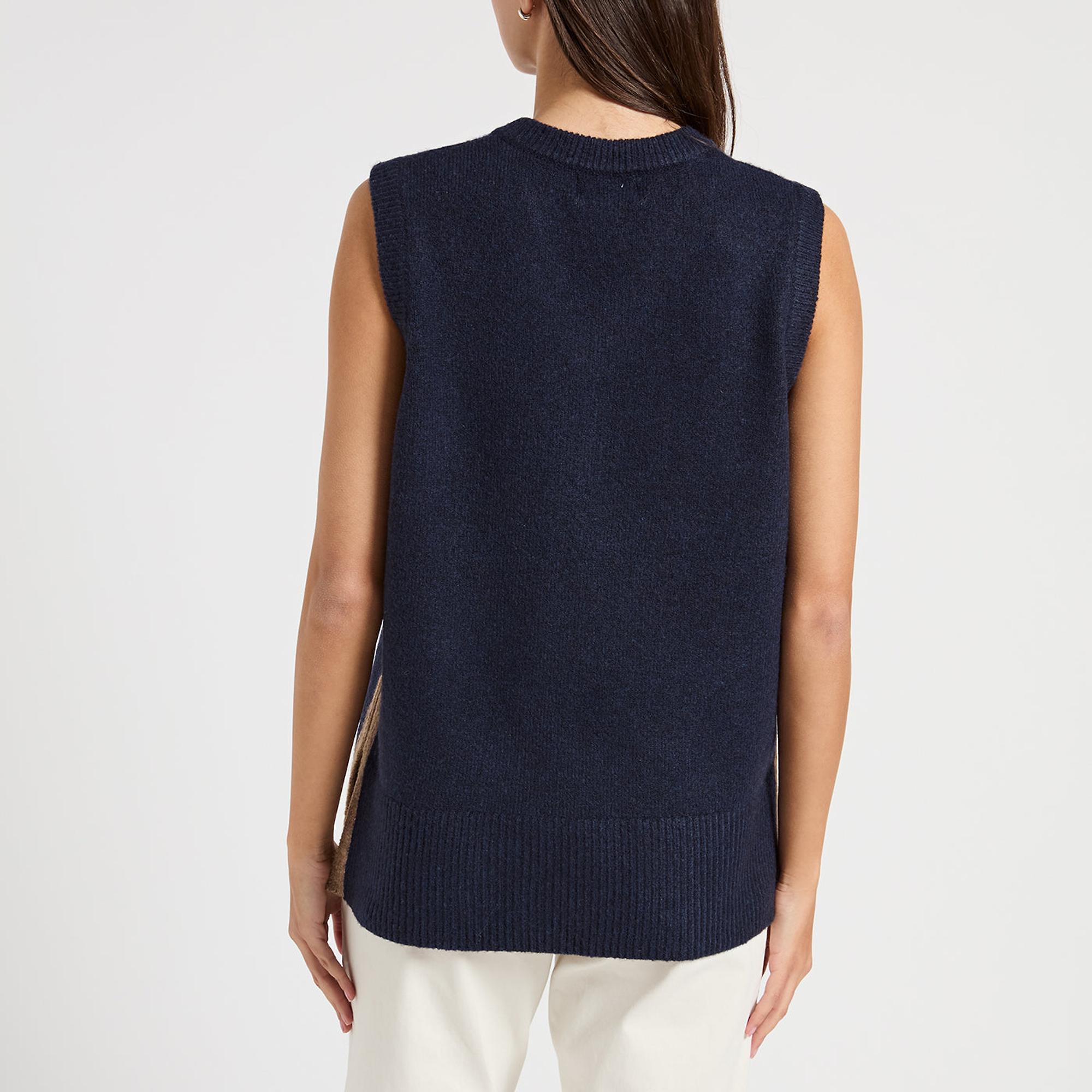 Product image 3 of 4 of Joules Women's Holly Long Knitted Vest - Navy