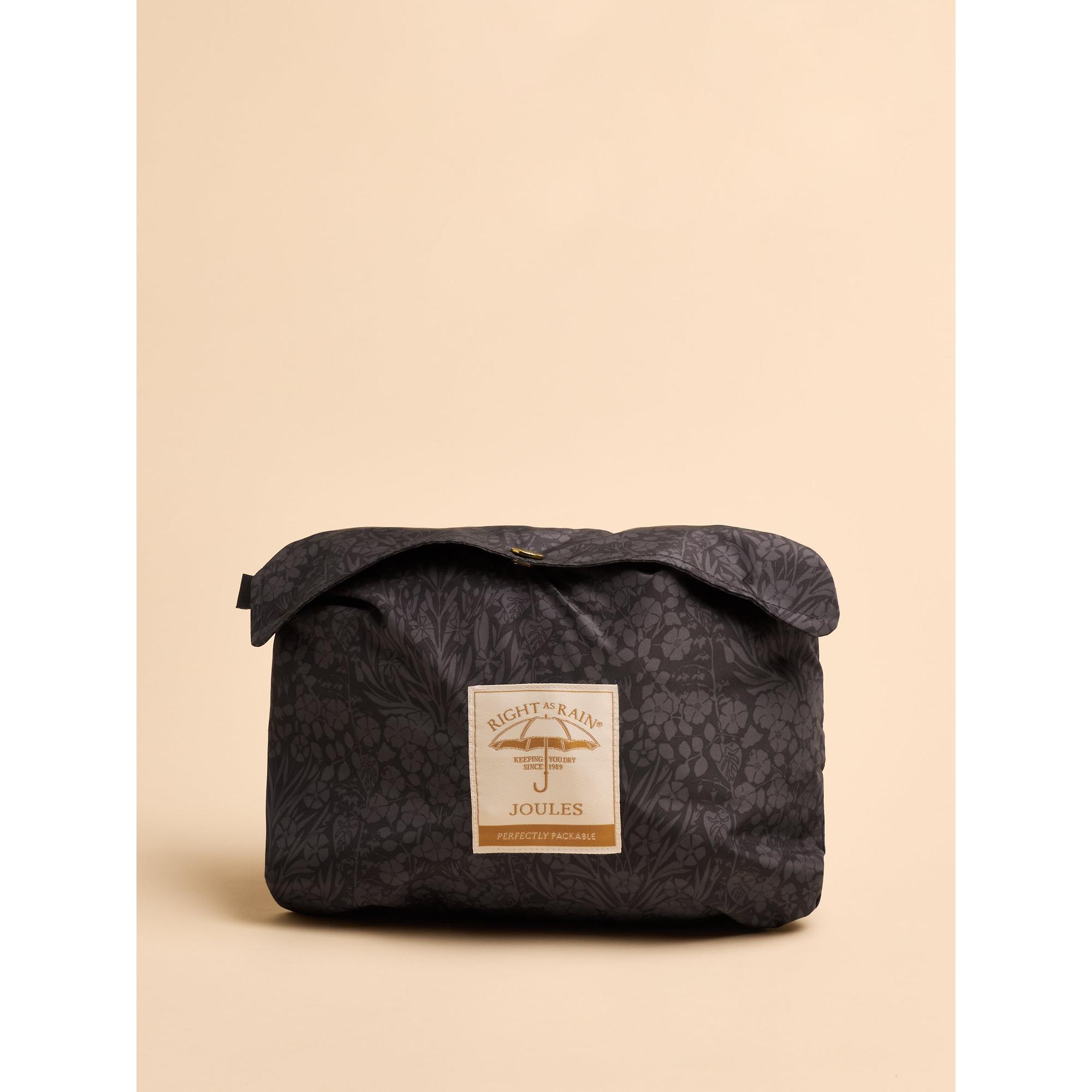 Product image 3 of 8 of Joules Women's Holkham Waterproof Packable Raincoat - Black Floral