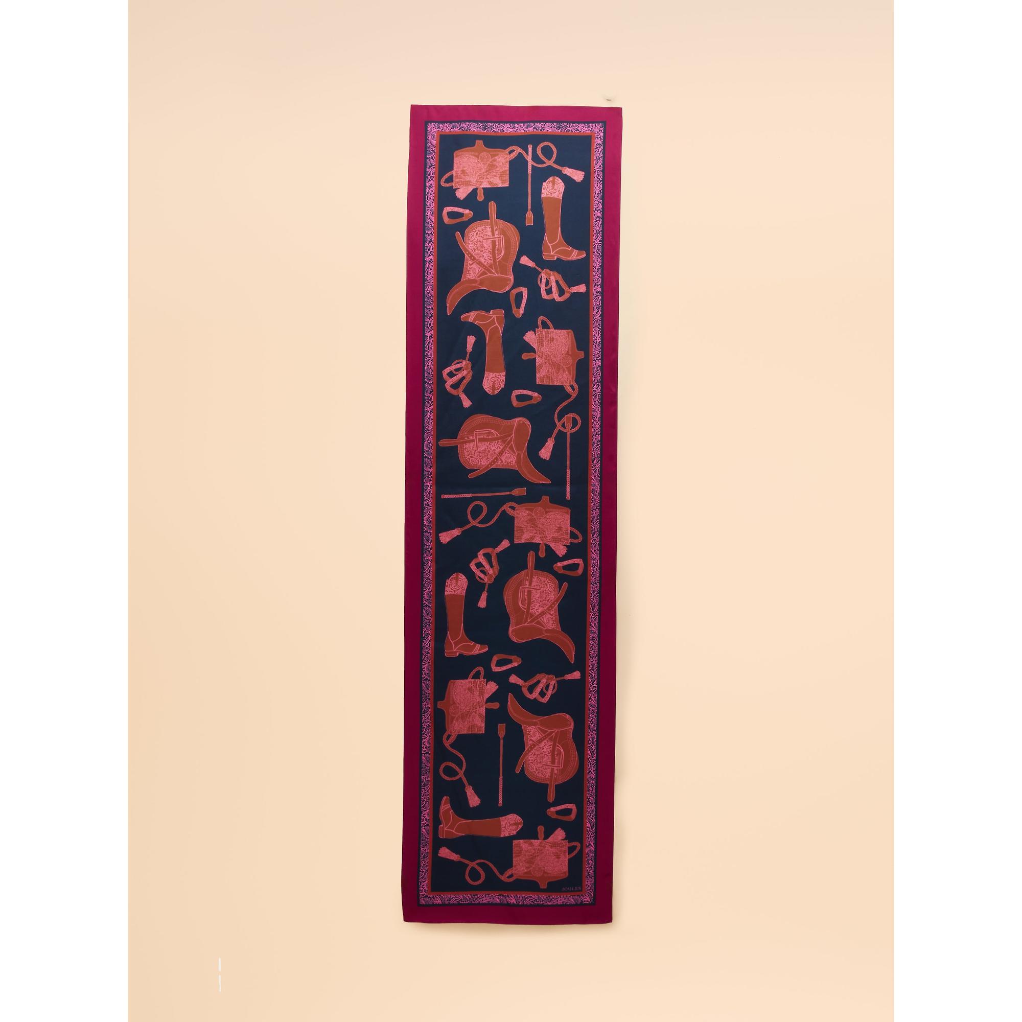 Product image 2 of 8 of Joules Women's Windsor Long Silk Scarf - Navy