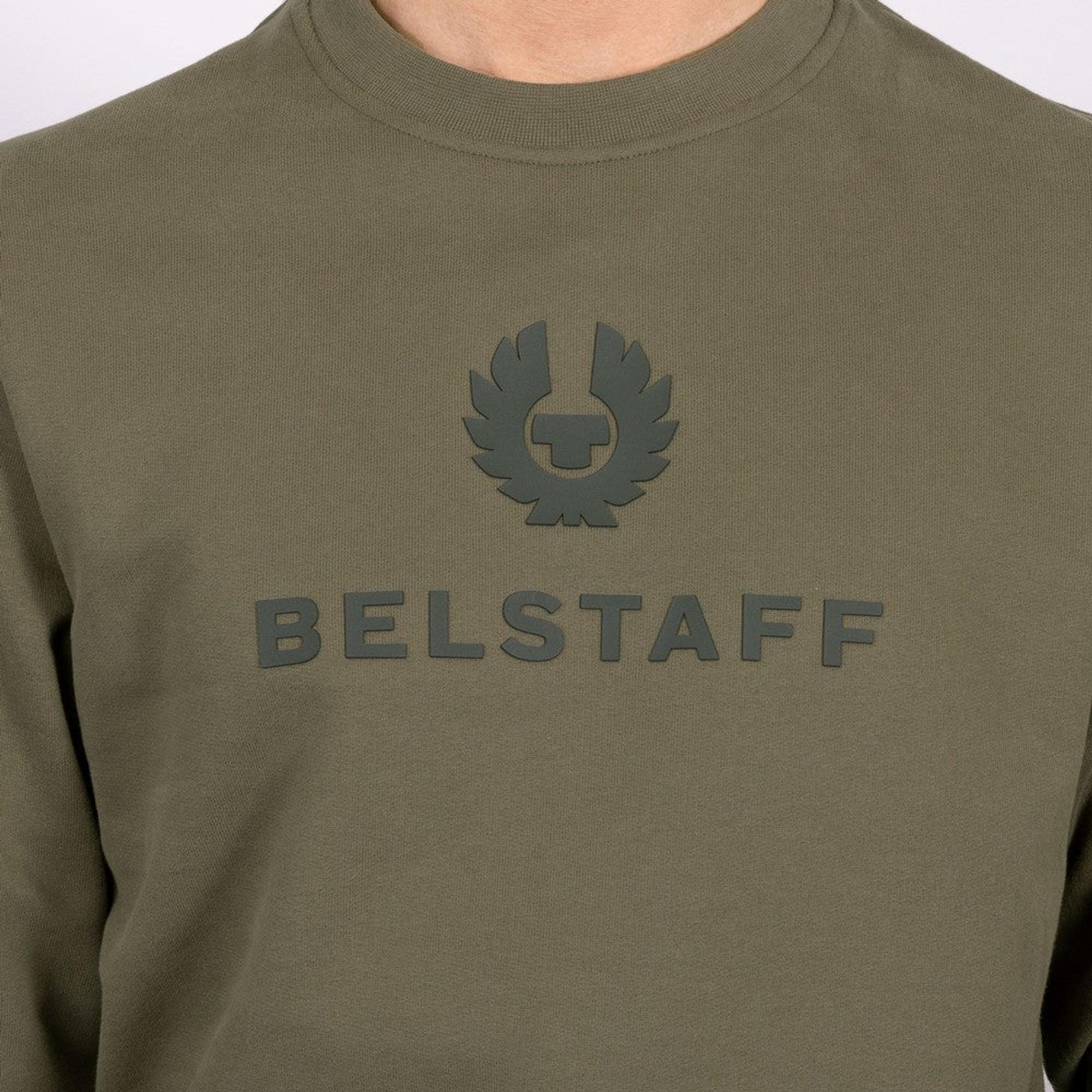 Product image 2 of 2 of Belstaff Men's Cotton Fleece Signature Crewneck Sweatshirt - Surplus Green