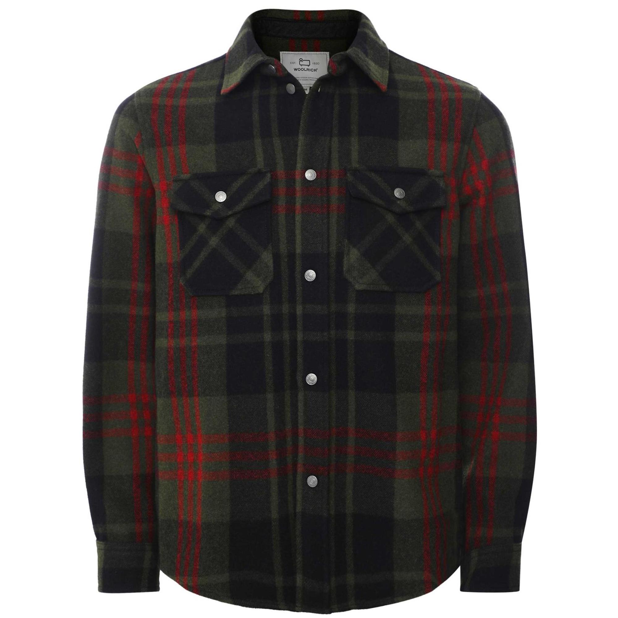 Product image 1 of 6 of Woolrich Men's Alaskan Melton Overshirt - Greenstone Check
