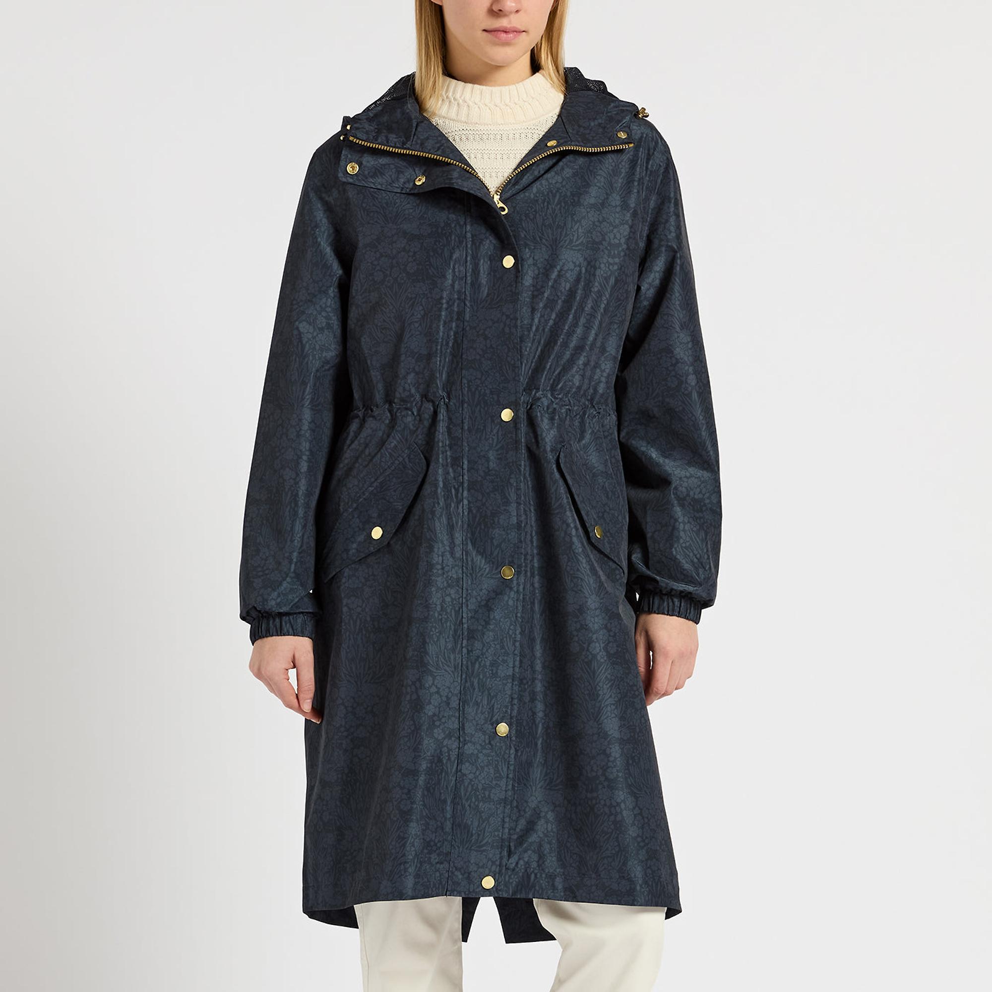 Product image 2 of 6 of Joules Women's Holkham Waterproof Packable Raincoat - Navy Floral Tonal