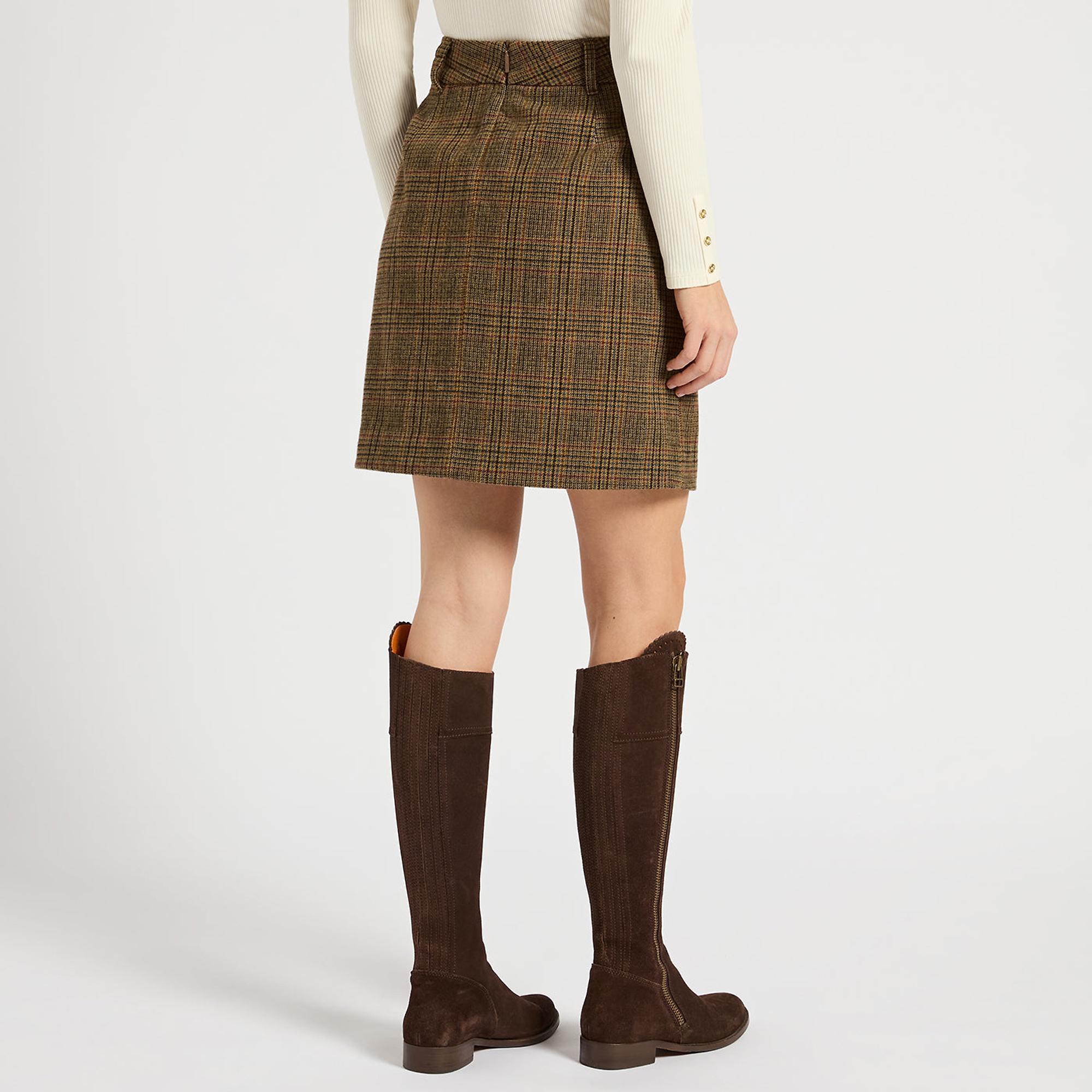 Product image 4 of 4 of Joules Women's Bramble Tweed Skirt - Brown Tweed