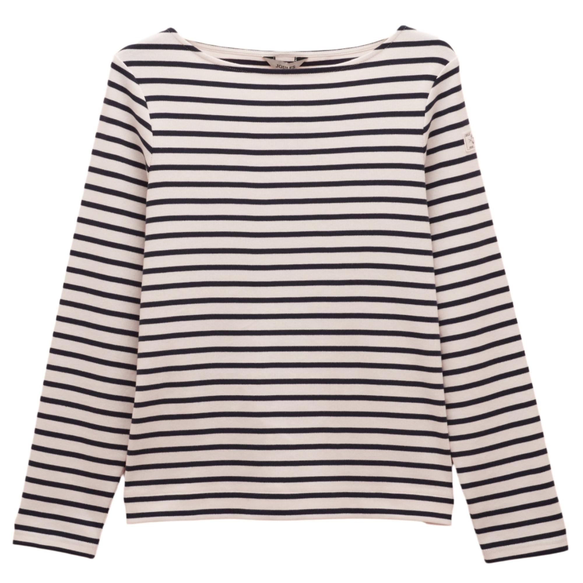 Product image 1 of 7 of Joules Women's Harbour Long Sleeve Top - Cream/Navy Stripe