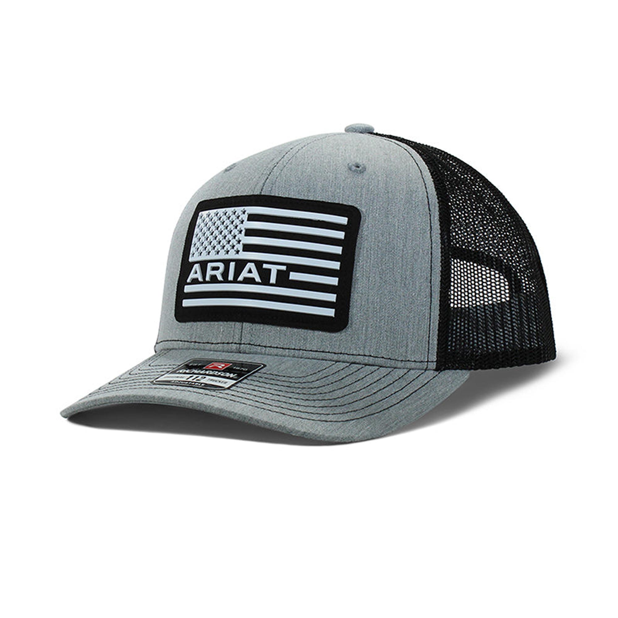 Product image 1 of 2 of Ariat Men's USA Flag Patch Logo Trucker Cap - Gray