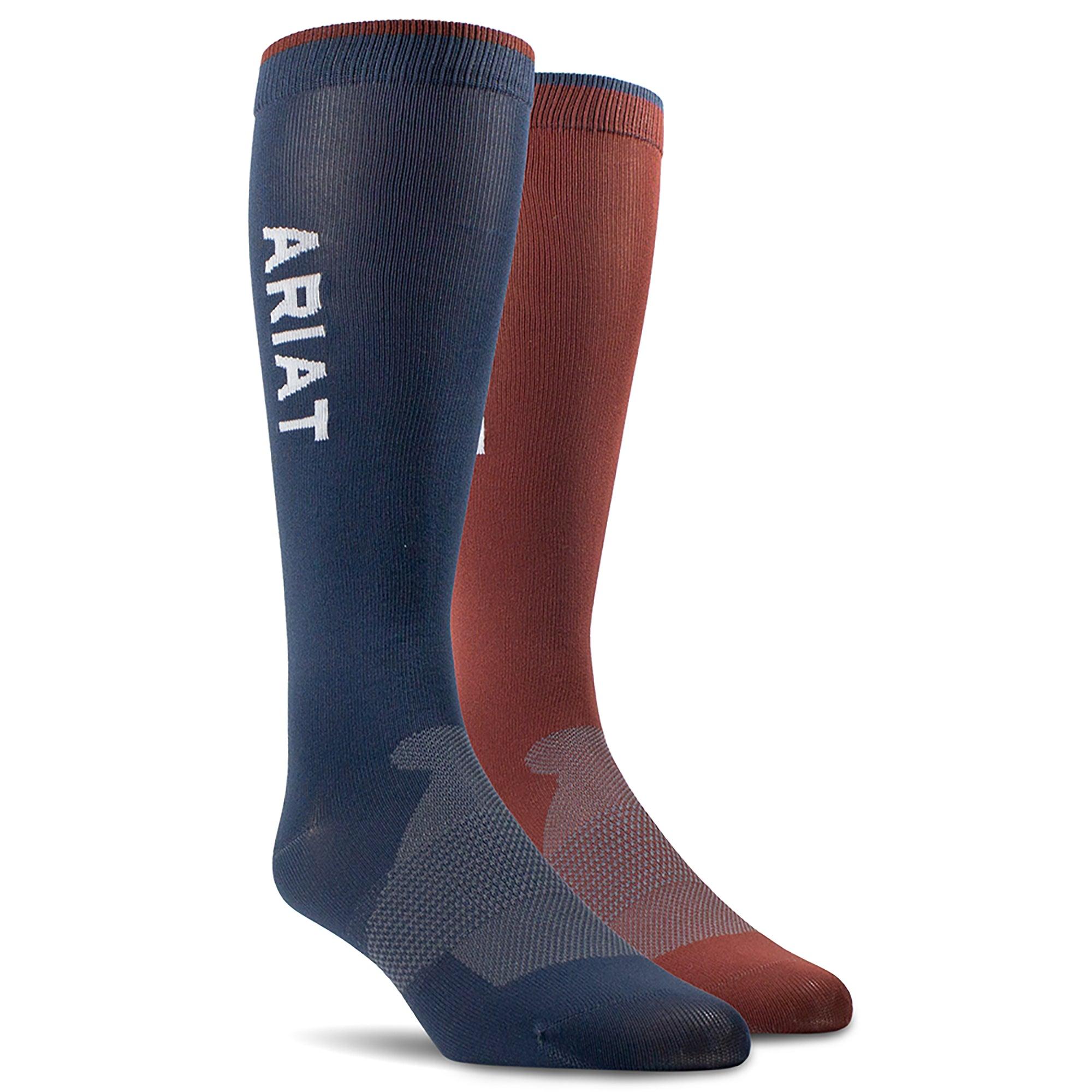 Product image 1 of 3 of Ariat AriatTEK Essential Performance 2 Pack Socks - Multi Colour