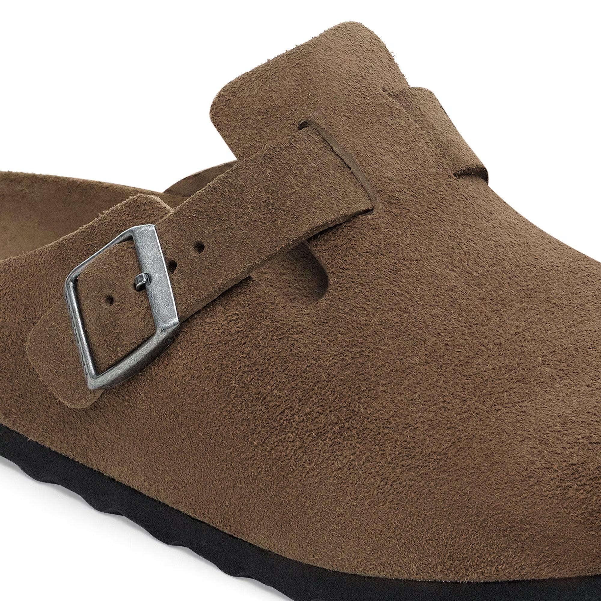 Product image 8 of 8 of Birkenstock Boston Soft Footbed Suede Leather Narrow Clogs - Dark Tea Tonal