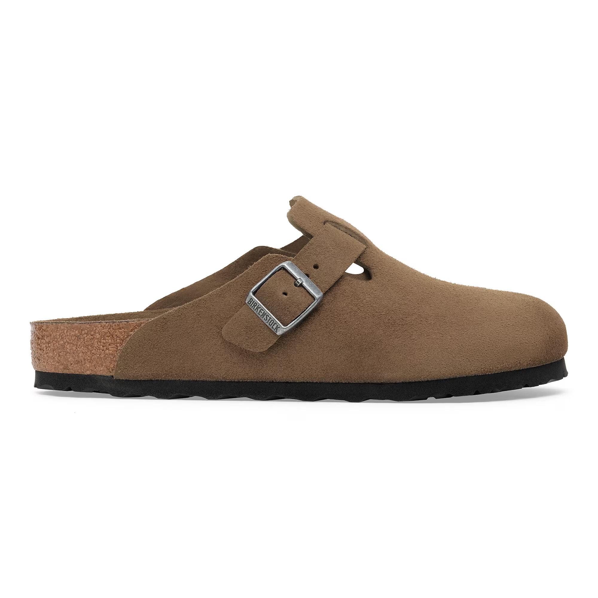 Product image 3 of 8 of Birkenstock Boston Soft Footbed Suede Leather Narrow Clogs - Dark Tea Tonal