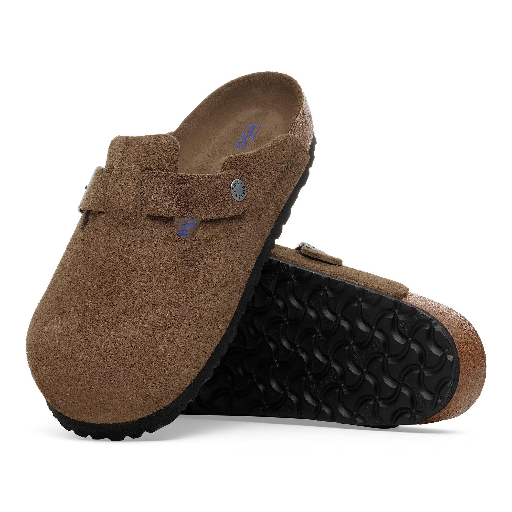 Product image 6 of 8 of Birkenstock Boston Soft Footbed Suede Leather Narrow Clogs - Dark Tea Tonal