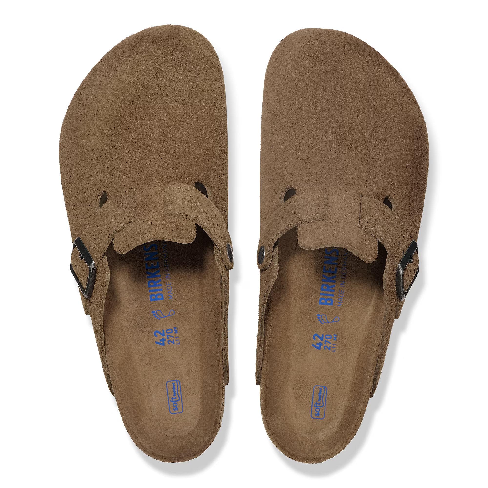 Product image 2 of 8 of Birkenstock Boston Soft Footbed Suede Leather Narrow Clogs - Dark Tea Tonal