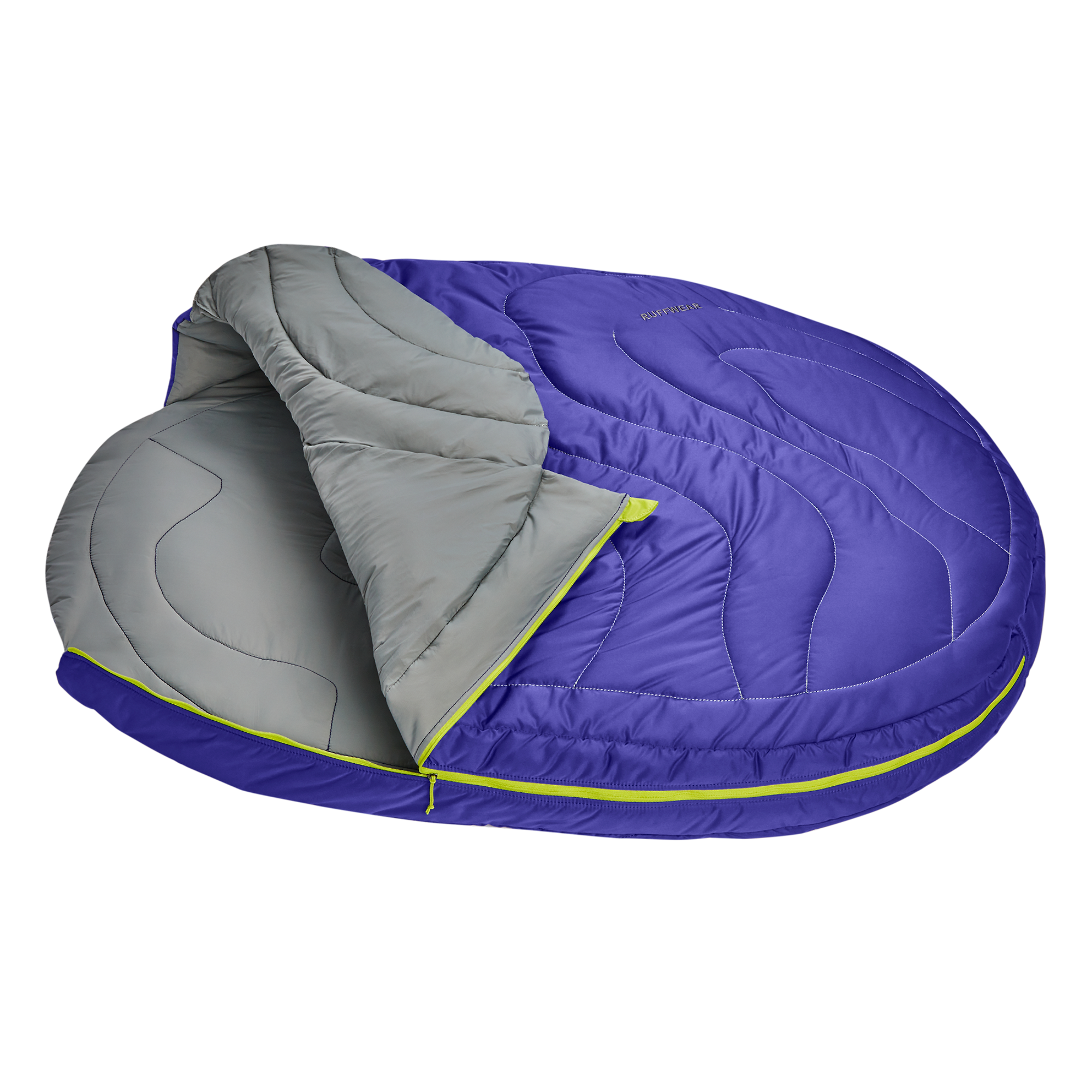 Product image 4 of 13 of RUFFWEAR Highlands Dog Sleeping Bag - Huckleberry Blue (Medium)