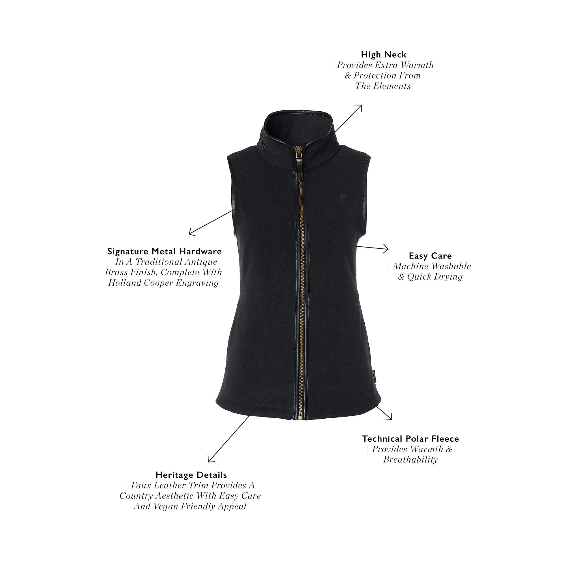 Product image 7 of 7 of Holland Cooper Women's Country Fleece Gilet - Black
